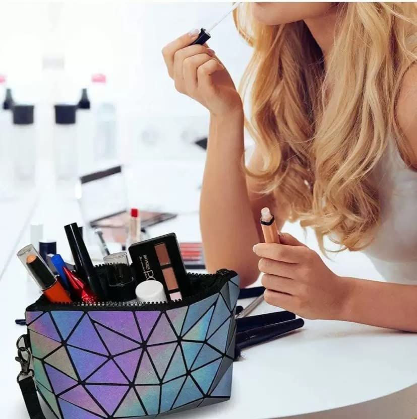 RK RETAILER Travel Makeup Organizer Bag - Waterproof Cosmetic Case with Washable Pouch for Women | Perfect for Airplane Carry-On, Gym Toiletry Storage & Weekend Getaways