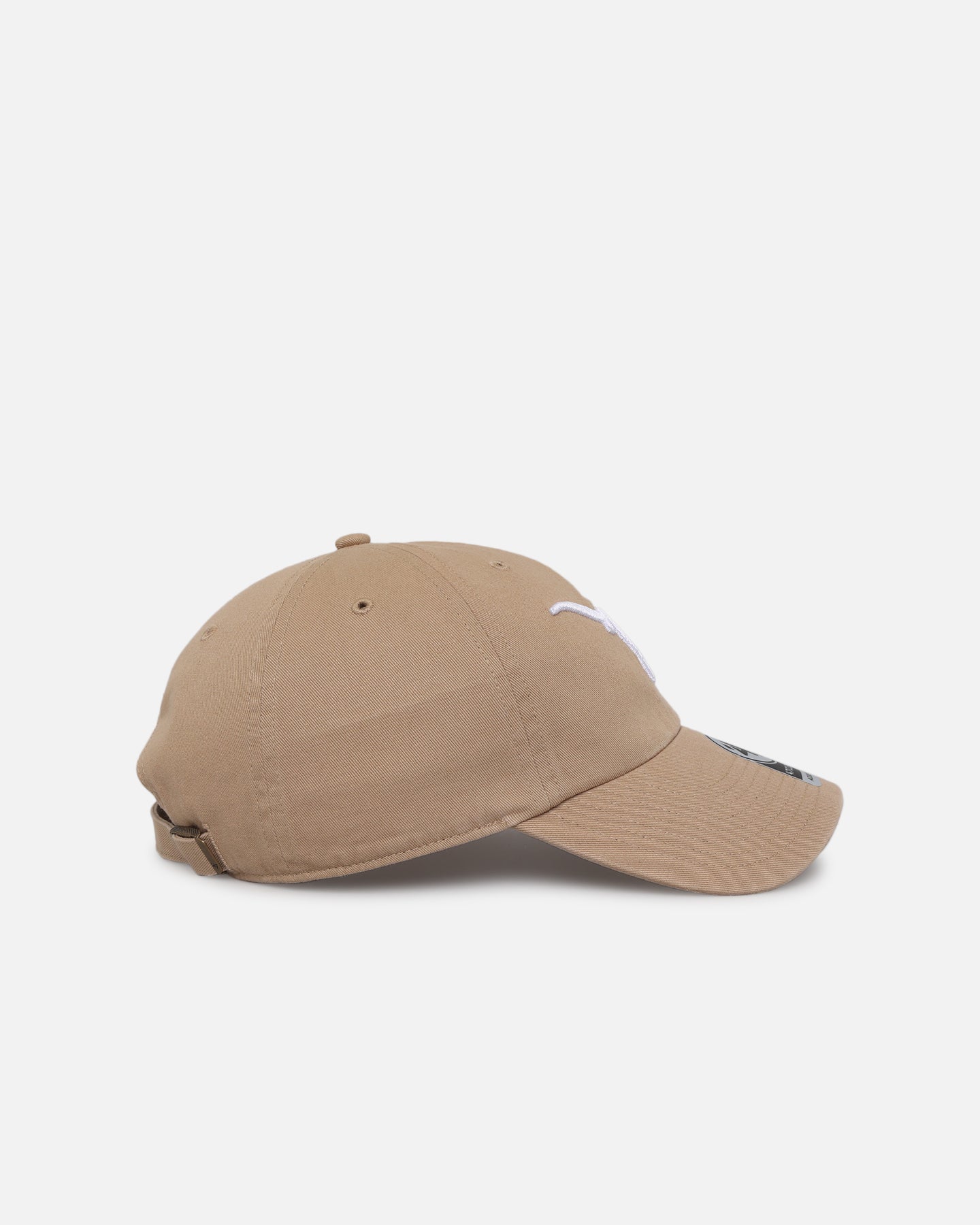 47 Brand Texas Longhorns 47 Clean Up Strapback Adjustable Hat - Khaki/White - Casual Baseball Cap for Sports Fans & Outdoor Activities