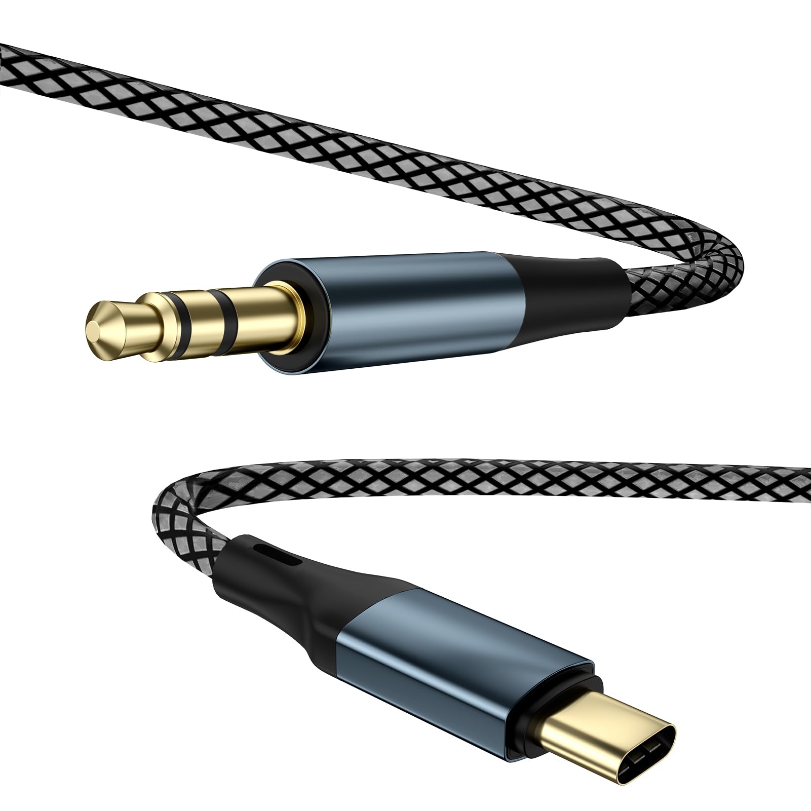 USB C to 3.5mm Audio Adapter Cable - 6.6ft Type C to Aux Headphone Jack Converter for iPhone 15 Pro Max/15 Pro/15 Plus/15, iPad Pro, Samsung S23/S22/S21 - Car Stereo, Home Audio & Travel Use