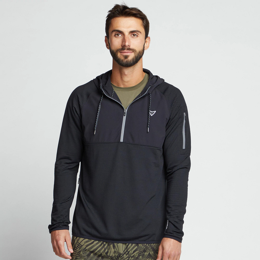 Men's Korsa Shield 1/2 Zip Hoodie - Lightweight Fleece Pullover with Kangaroo Pocket - Perfect for Outdoor Activities & Casual Wear