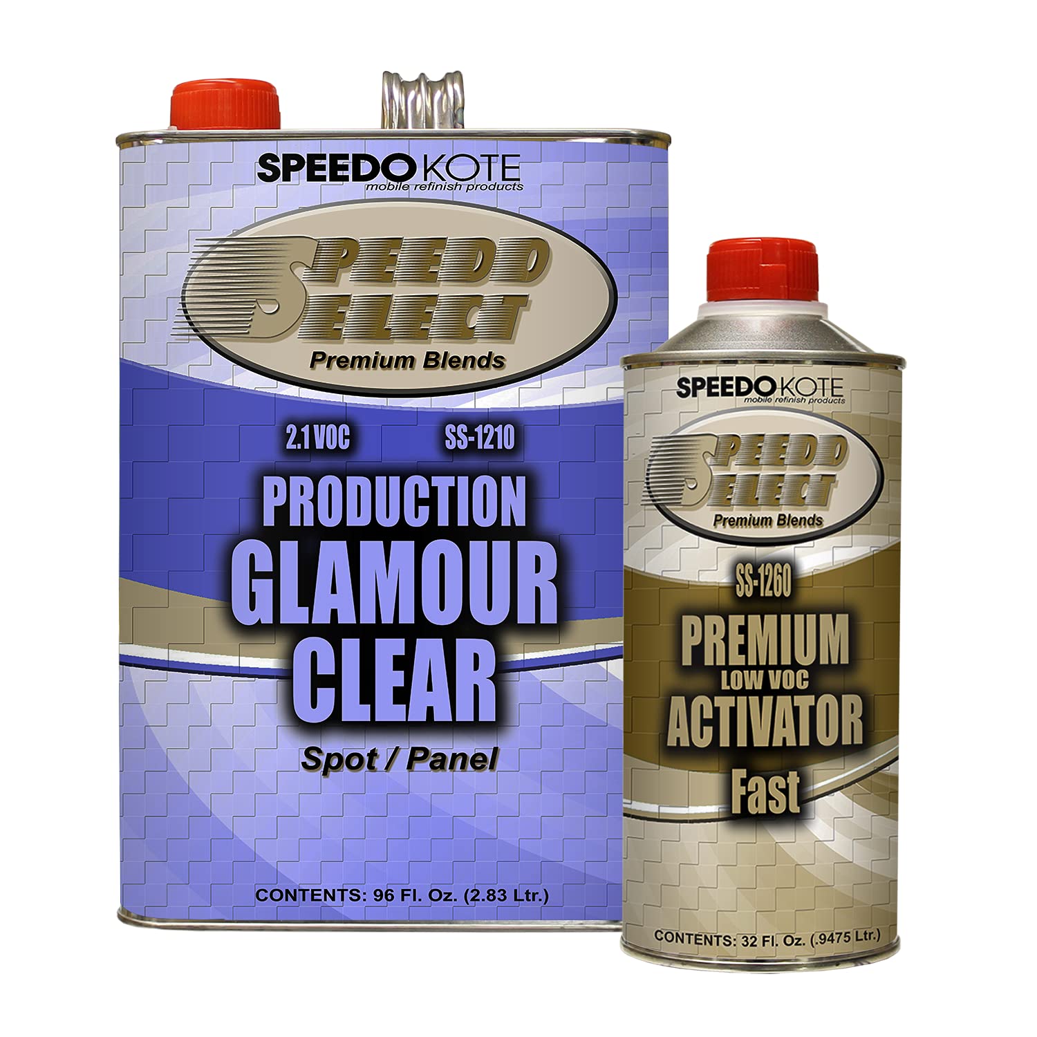Speedokote Production Glamour Clear Coat - 2.1 VOC Gallon Kit with Fast Activator (SS-1210/1260) | High-Gloss Automotive Finish for Cars, Motorcycles & DIY Projects