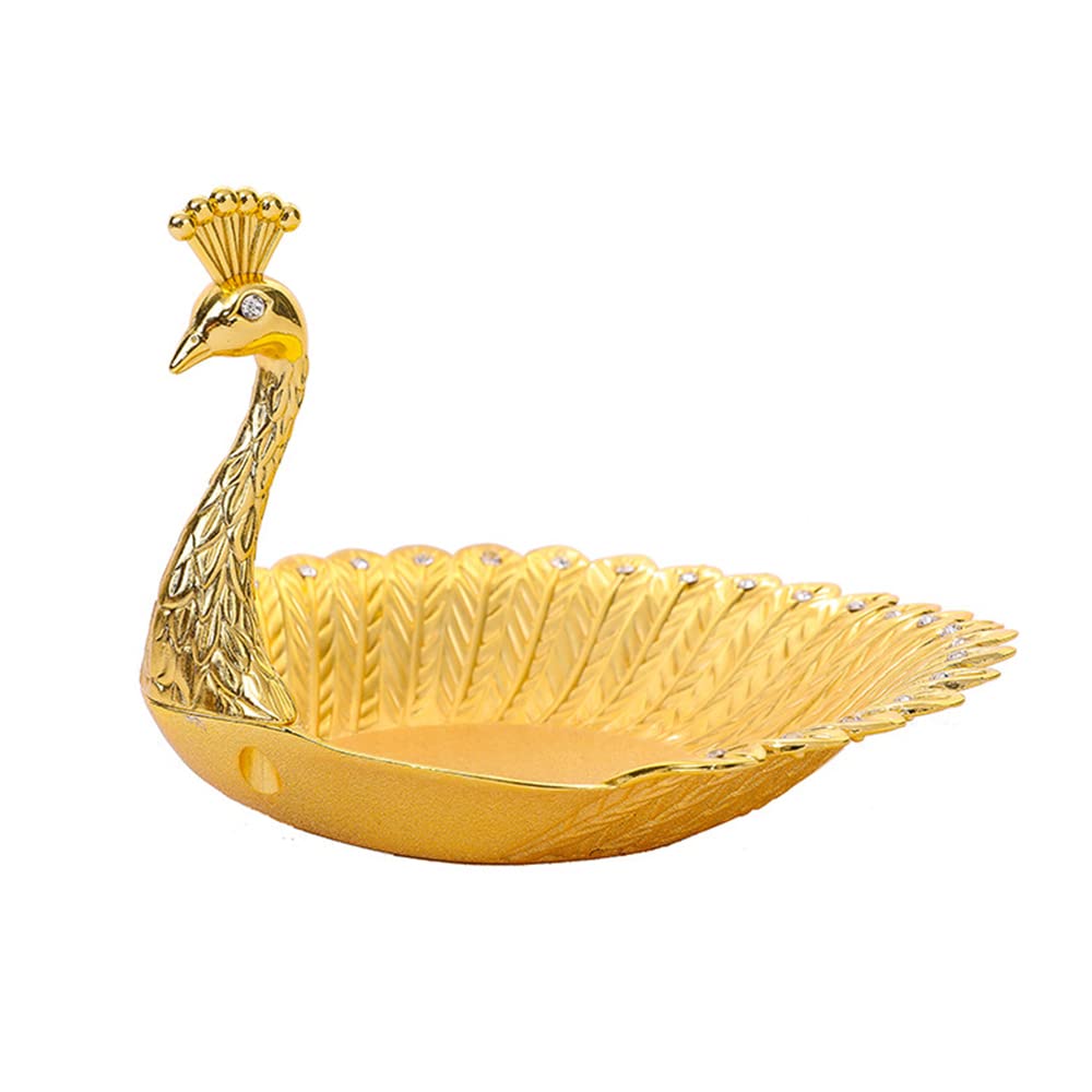 Elegant Swan-Shaped Fruit Plate - Alloy Snack Candy Dish for Home, Hotel & Bar Decor - Durable Serving Tray for Parties, Weddings & Gift Giving