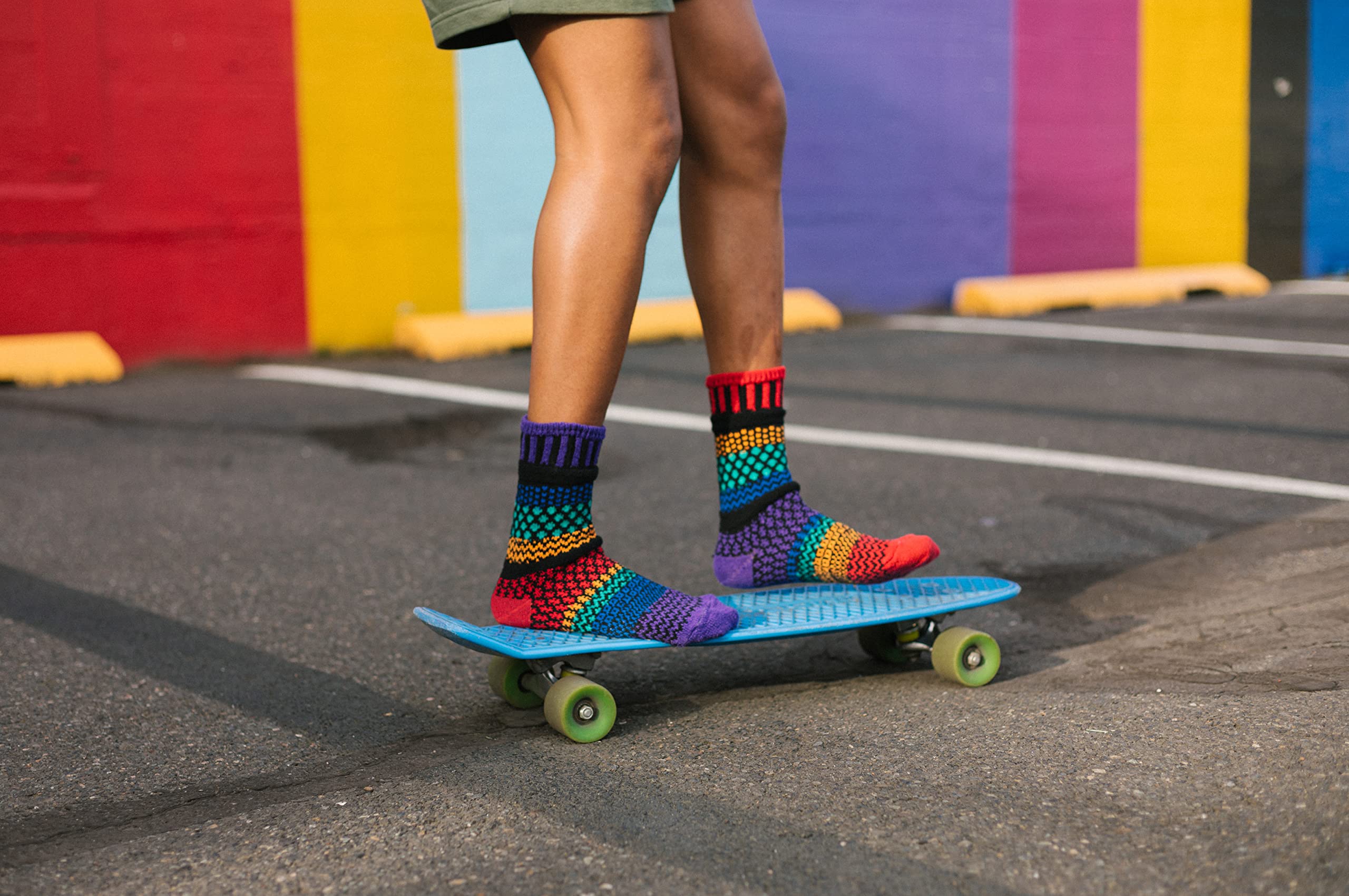 Solmate Socks - Fun Mismatched Crew Socks for Women & Men | Colorful Comfortable Cotton Socks for Daily Wear, Gifts & Fashion Statement