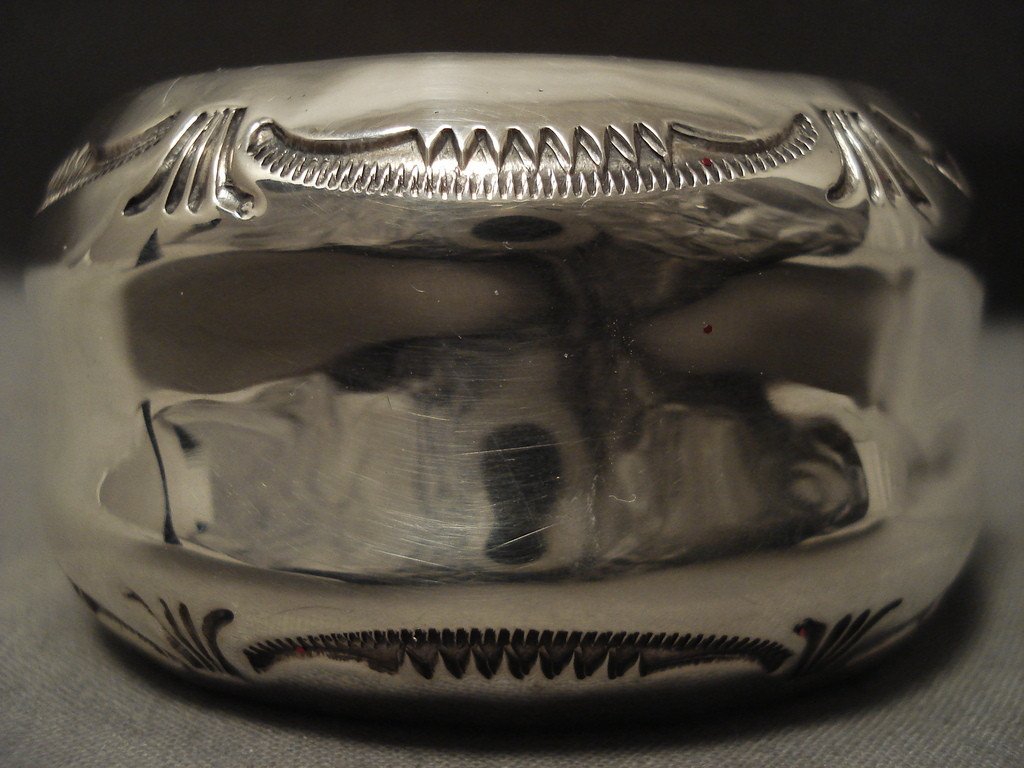 Authentic Navajo Orville Tsinnie Sterling Silver Bracelet - Handcrafted Native American Jewelry for Women - Perfect for Boho Fashion, Weddings & Special Occasions