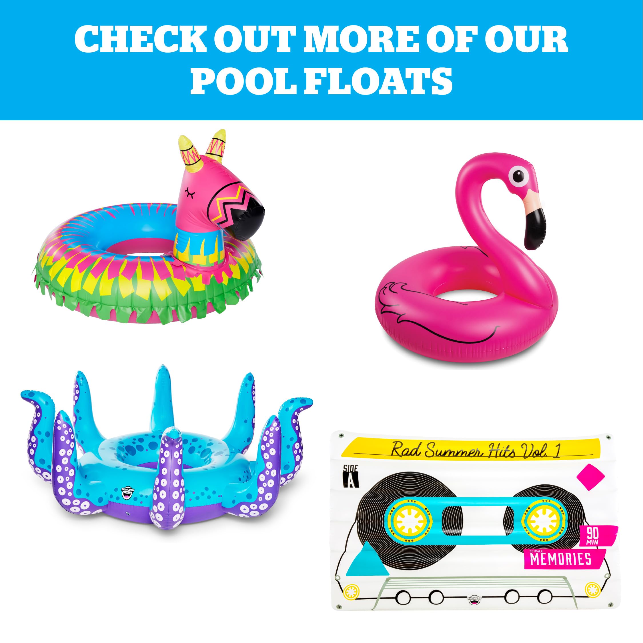 BigMouth Inc. 4-Foot Wide Inflatable Pool Float Tube - Blow Up Swim Ring for Adults & Kids - Perfect for Summer Pool Parties, Beach Vacations & Water Fun