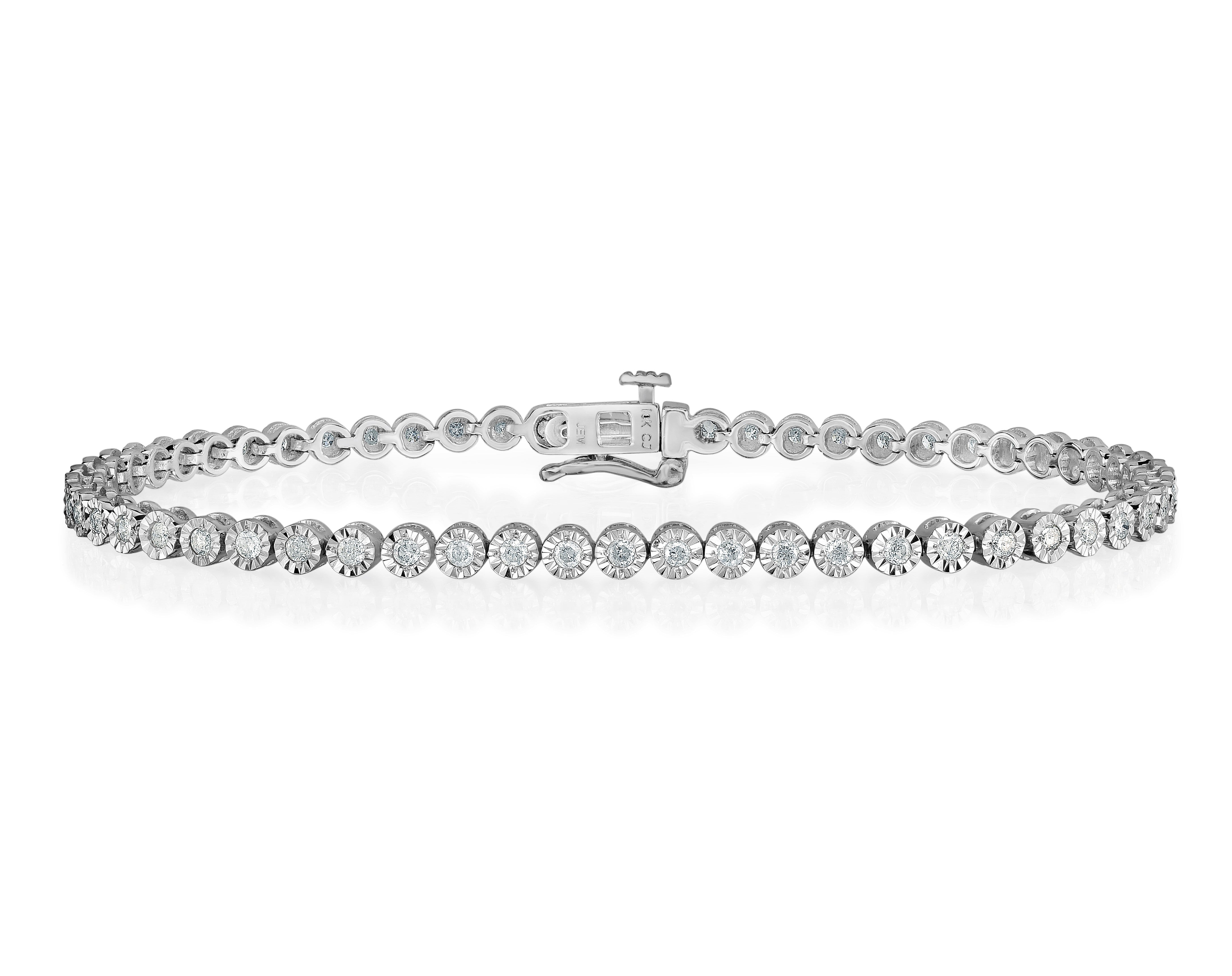 Miracle Plate Diamond Bracelet for Women - Elegant & Sparkling Jewelry Gift for Anniversary, Wedding, Party & Special Occasions