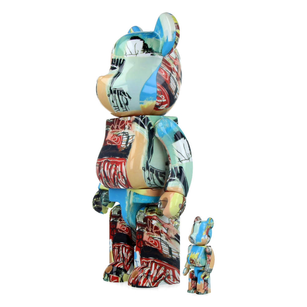 400% +100% Bearbrick Jean Michel Basquiat V6 Collectible Art Figure - Limited Edition Pop Art Vinyl Toy for Display & Home Decor
