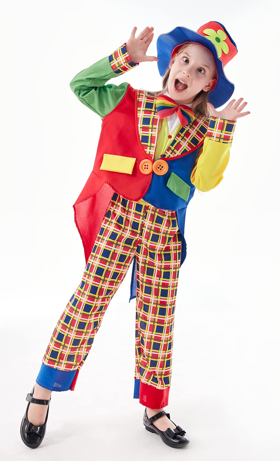 VKI® Kids Clown Costume Set - Halloween Costume & Circus Party Outfit for Children | Perfect for Halloween, Carnival, Themed Parties & Dress-Up Play