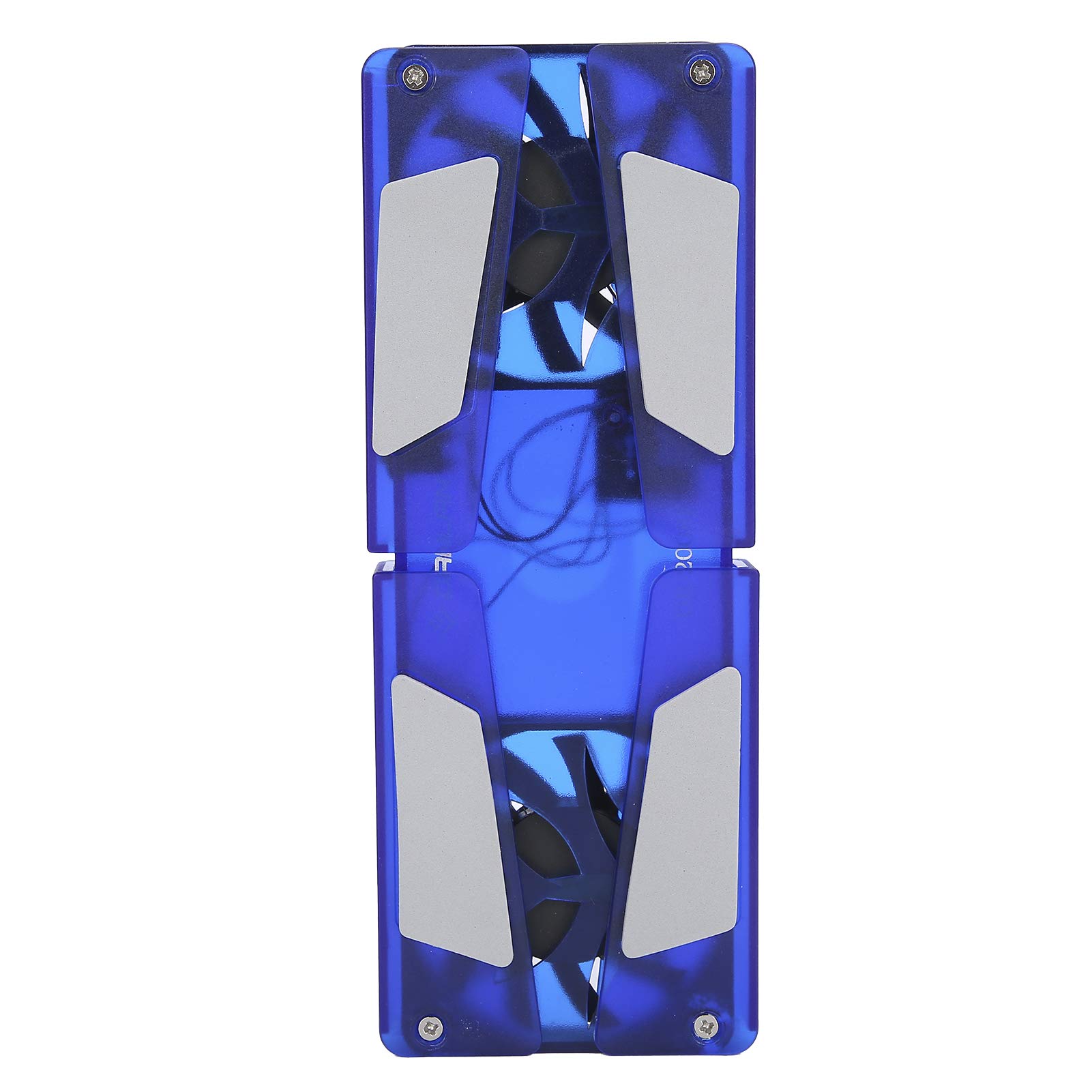 Laptop Cooling Stand with 2 Fans, Foldable USB-Powered Laptop Cooler Pad, Blue Computer Cooling Fan for Enhanced Performance and Gaming