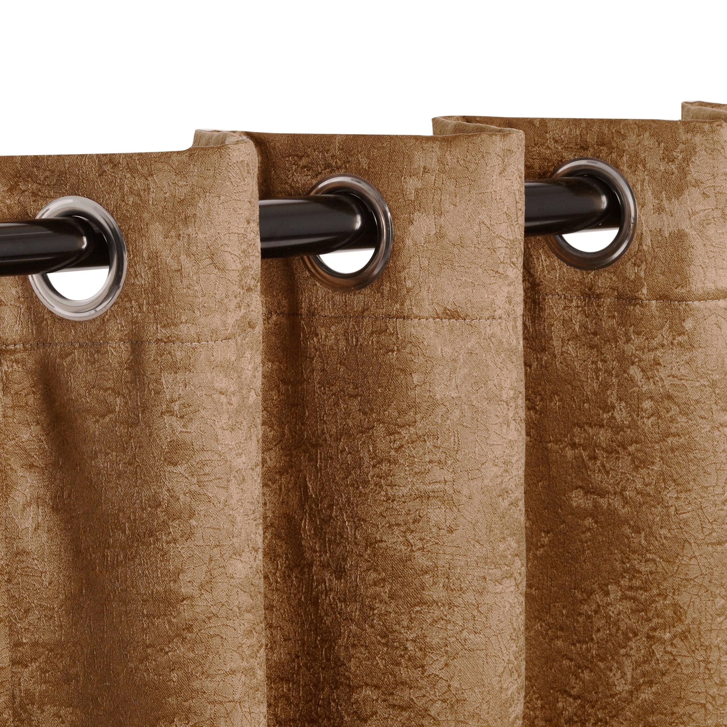 Blackout Thermal Insulated Grommet Curtain Panels Set - Solid Textured Fabric for Bedroom & Living Room - Noise Reducing & Light Blocking for Better Sleep & Privacy