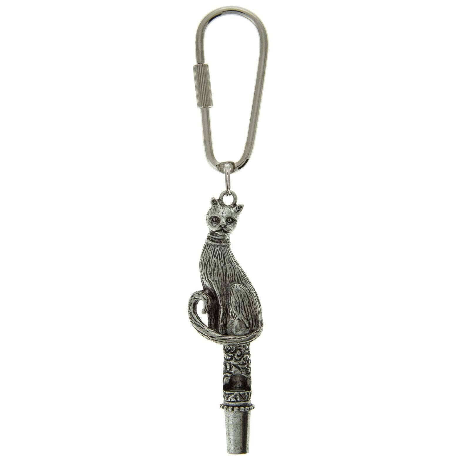 1928 Vintage Cat Whistle Keychain - Jewelry-Inspired Carabiner Clip for Keys, Backpacks & Purses - Perfect for Cat Lovers, Pet Owners & Outdoor Adventures