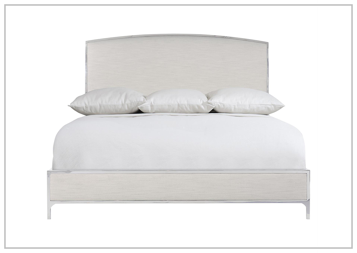 Bernhardt Silhouette King Panel Bed in Gray - Modern Upholstered Bed Frame for Bedroom - Perfect for Master Bedrooms, Guest Rooms & Luxury Home Decor