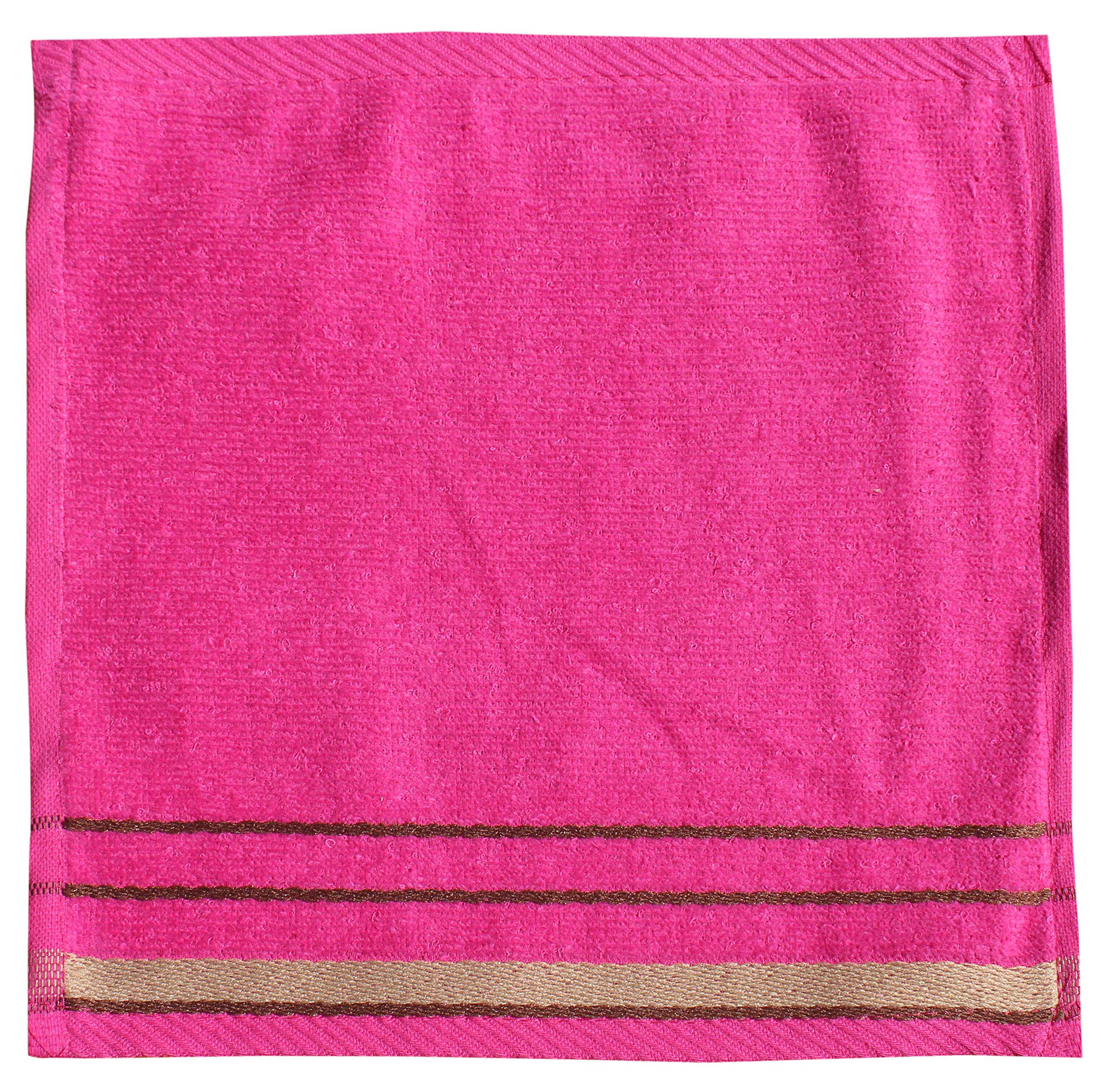 Premium 450 GSM Cotton Face Towels - Super Absorbent & Antibacterial, 10x10 Inches (Pack of 10, Dark Pink) - Ideal for Spa, Gym, Travel & Daily Skincare Routine