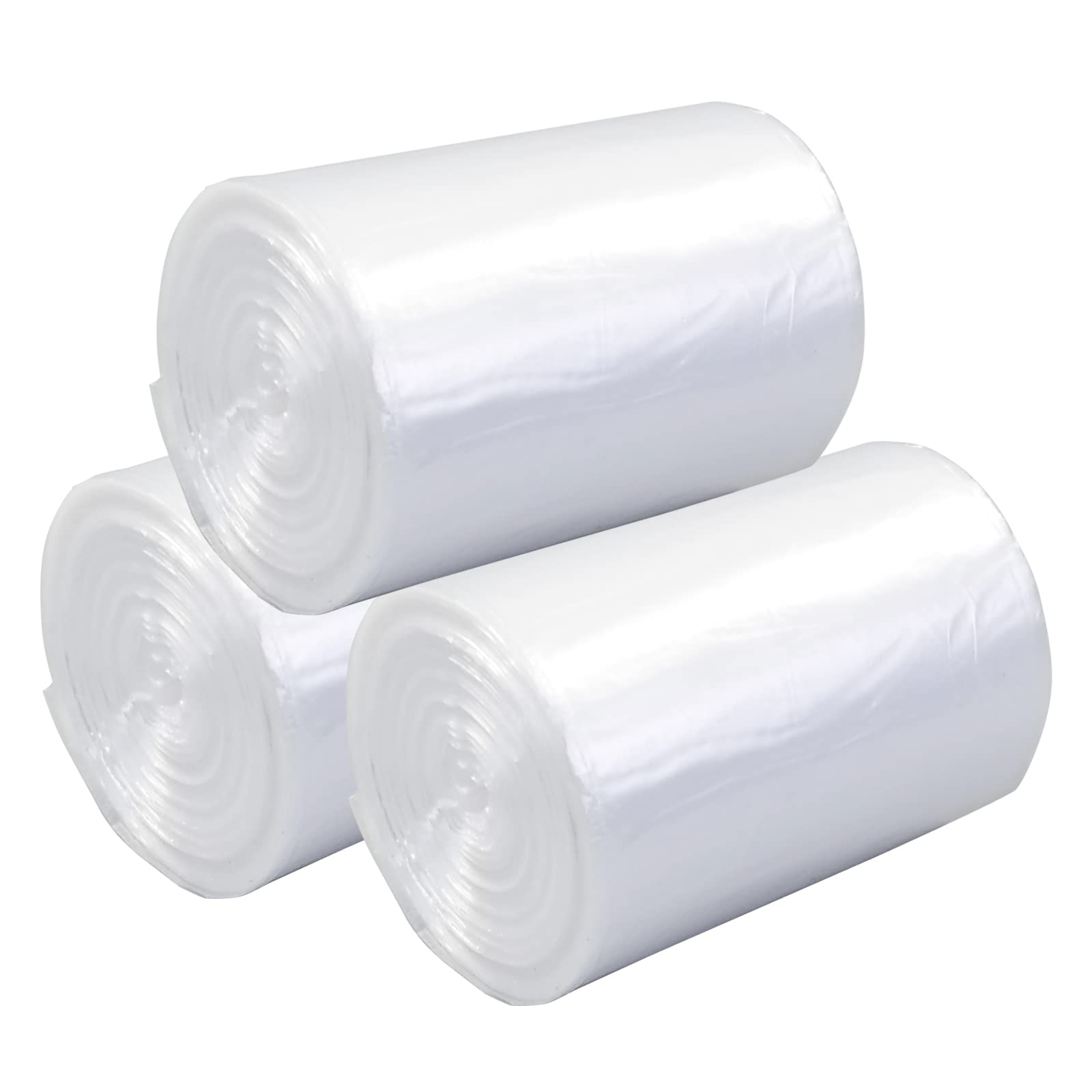 4 Gallon Clear Trash Bags - 1500 Count (15 Rolls) | Heavy Duty Bathroom Garbage Bags for Waste Disposal | Perfect for Home, Office & Commercial Use