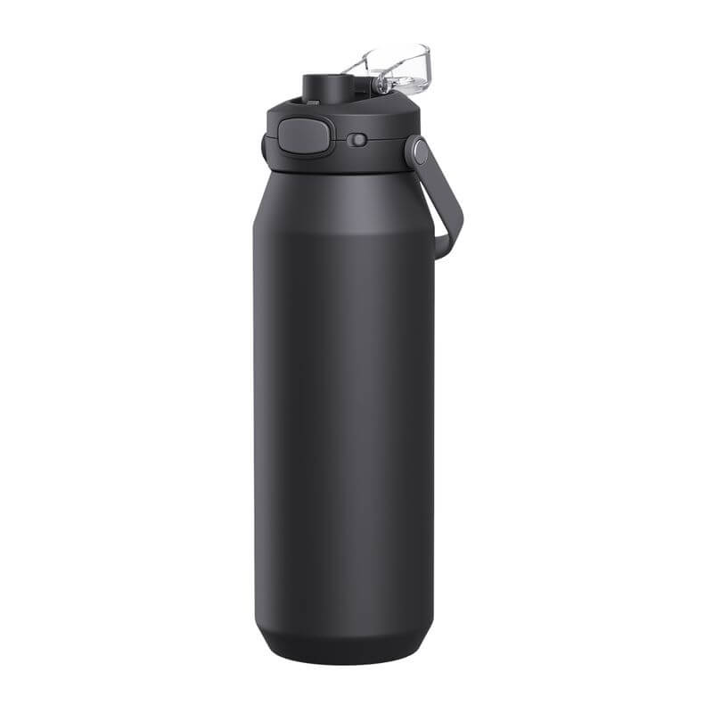 Premium Capri Ceramic Lined Triple Wall Insulated Water Bottle 750ml - Black | Keeps Drinks Hot/Cold for 24 Hours | Perfect for Hiking, Gym & Outdoor Activities