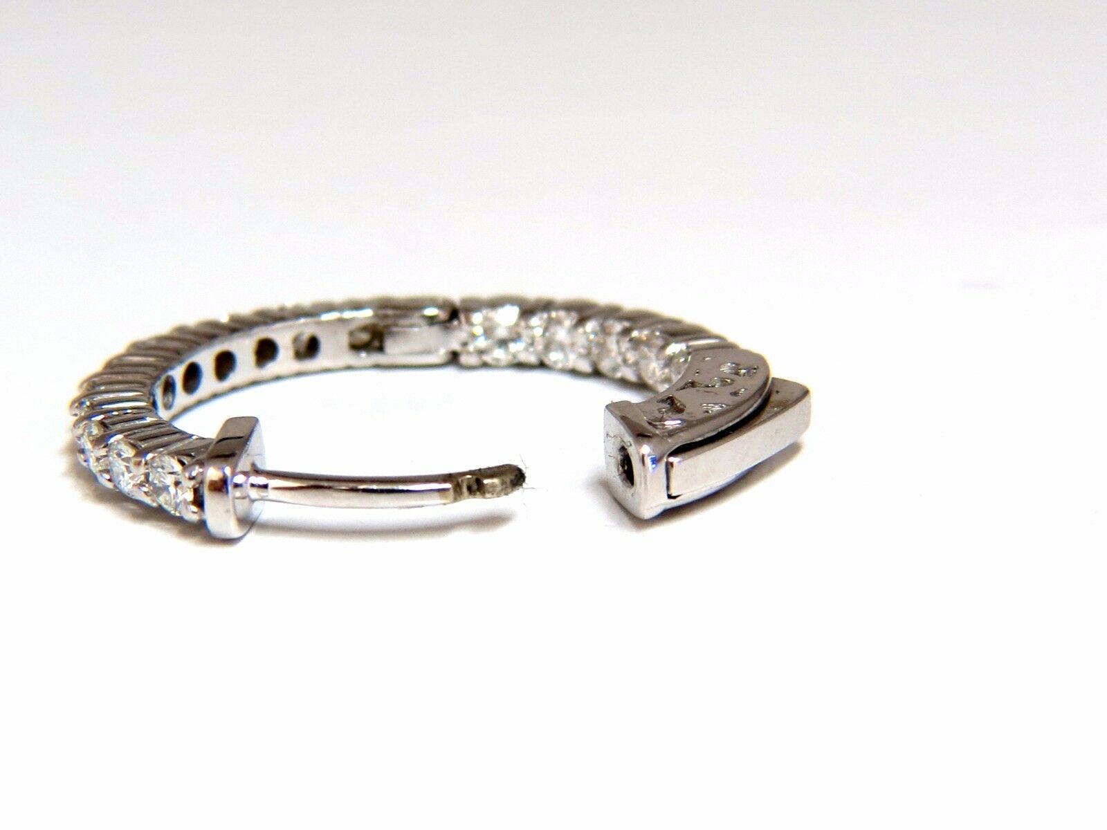 1.00ct Natural Round Brilliant Diamond Hoop Earrings 14K Gold G/VS 0.78 Inch - Elegant Jewelry for Weddings, Parties & Special Occasions