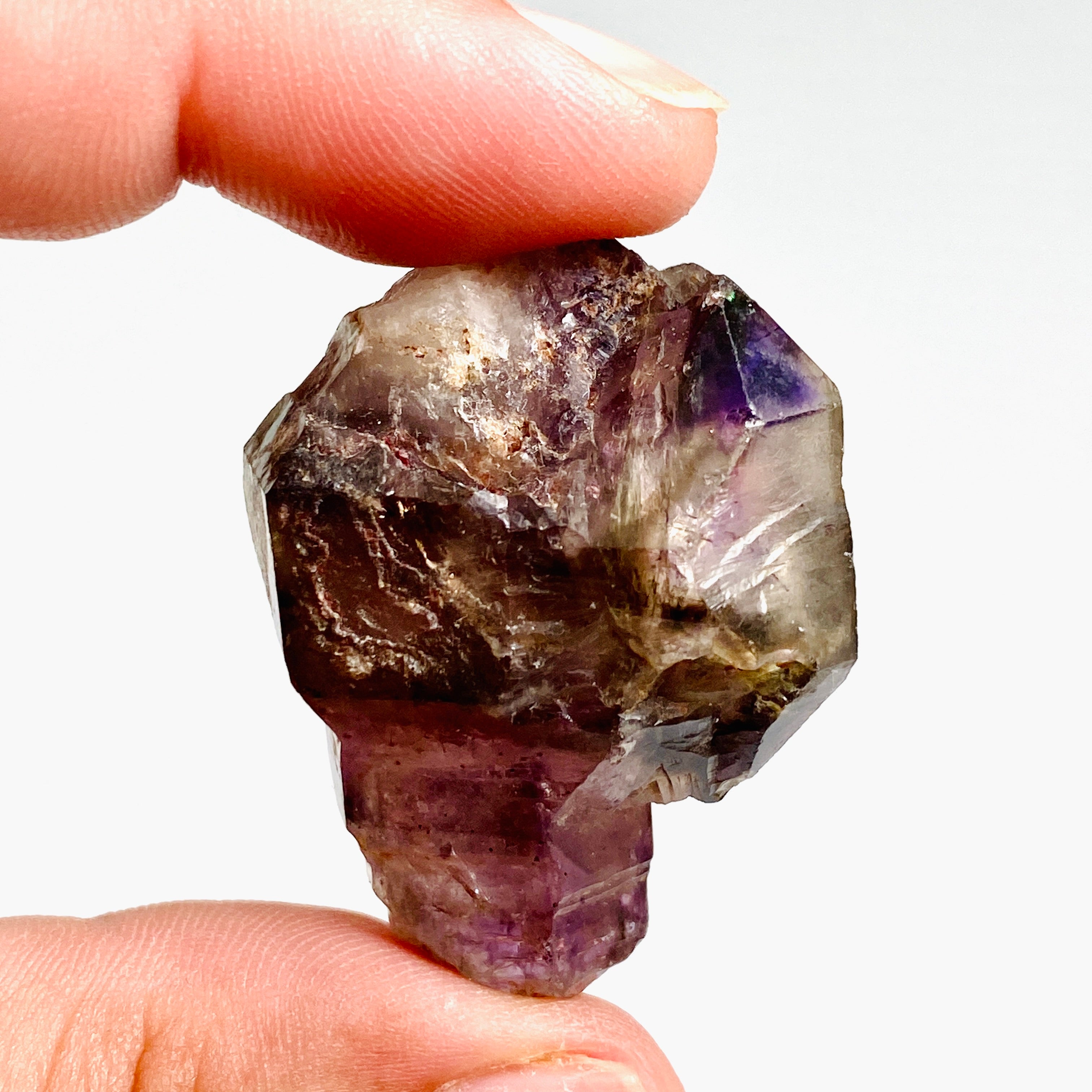 Natural Smokey Amethyst Scepter Crystal with Inclusions - Similar to Super Seven & Brandberg (CR3734) - Perfect for Meditation, Energy Healing & Crystal Collections