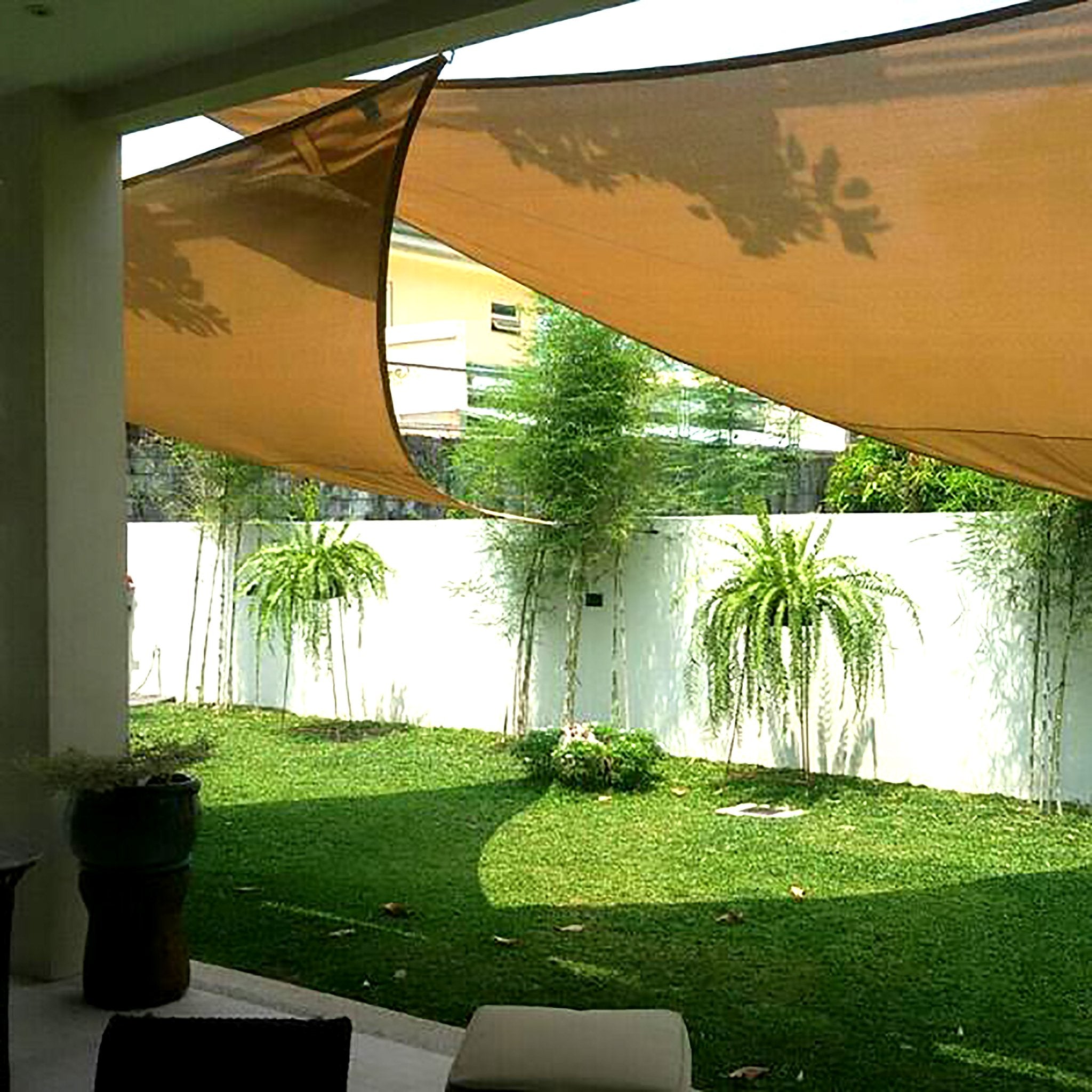 Al Fresco PRO Sail Shade - 6.0 x 6.0 x 6.0m Equilateral Triangle Sun Canopy for Patio, Garden & Poolside Outdoor Shade Solution