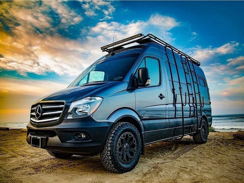 Aluminess Mercedes Sprinter 144WB High Roof Rack for 2007+ Models - Heavy Duty Aluminum Roof Rack for Cargo & Adventure Gear - Perfect for Camping, Road Trips & Outdoor Expeditions