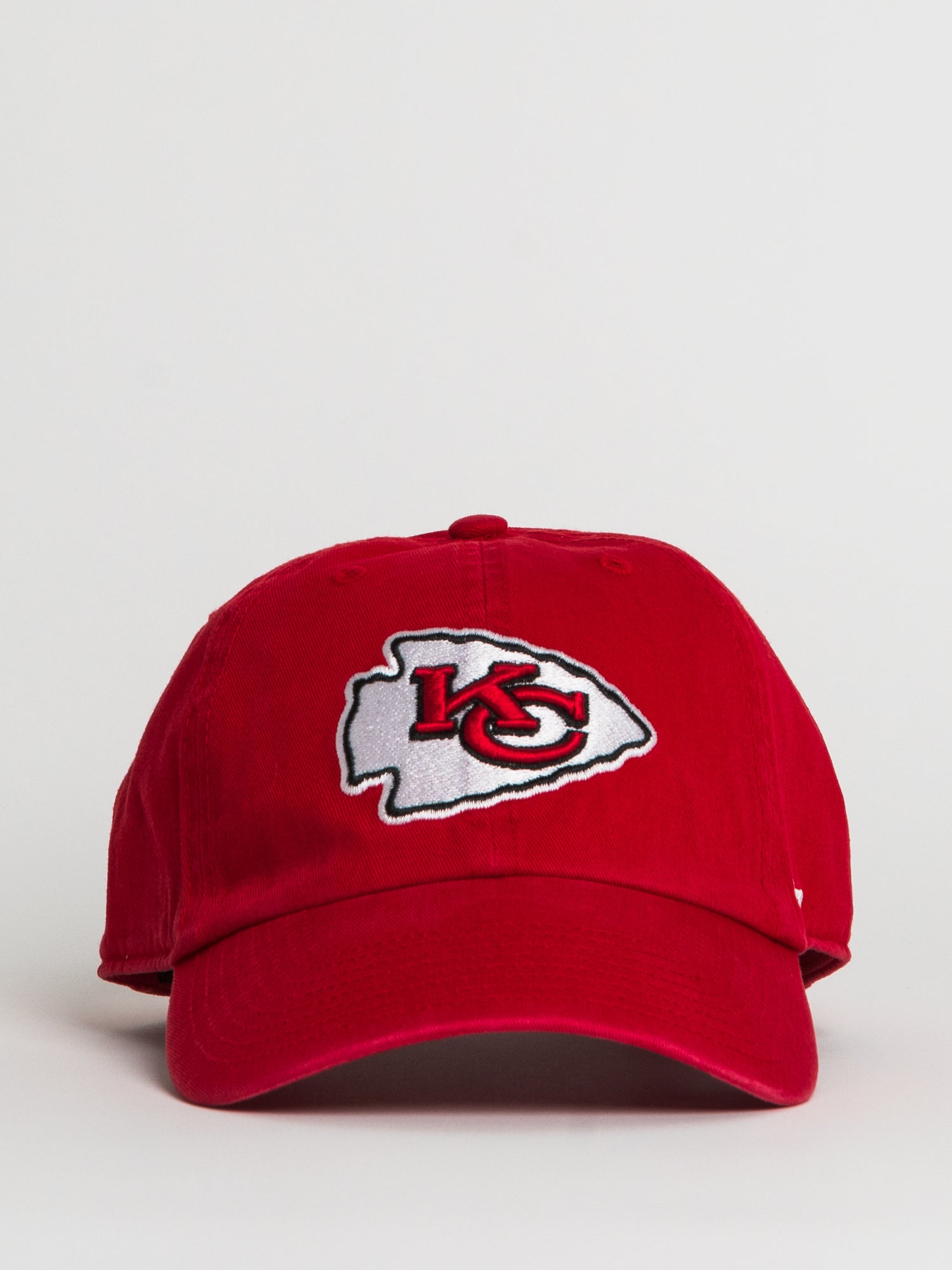 Kansas City Chiefs Official NFL Clean Up Cap - Adjustable Baseball Hat for Men & Women - Perfect for Football Games, Tailgating & Fan Gear Collection
