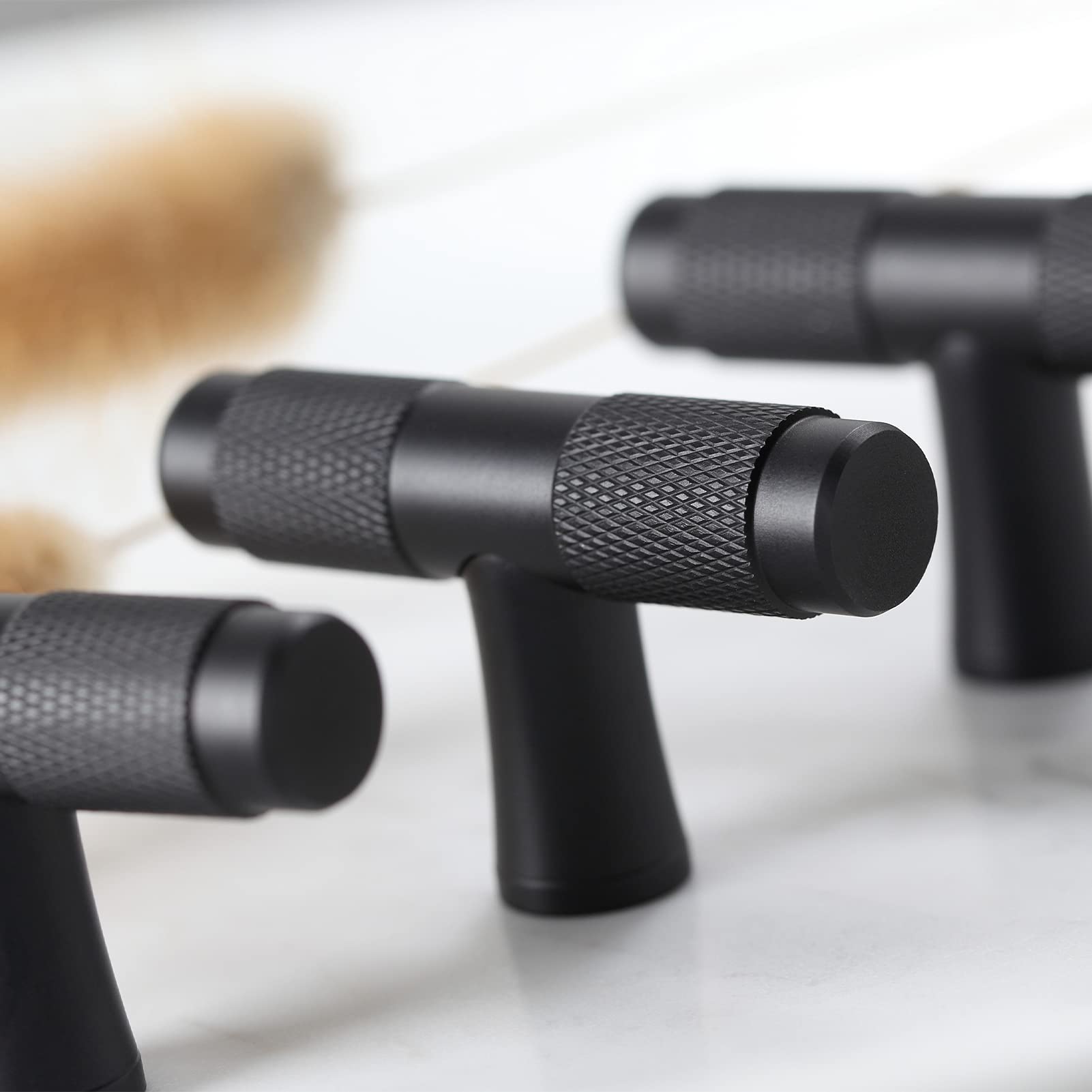 10 Pack Matte Black Cabinet Knobs - 2 Inch Drawer Pulls for Dresser, Cabinet & Wardrobe Upgrade