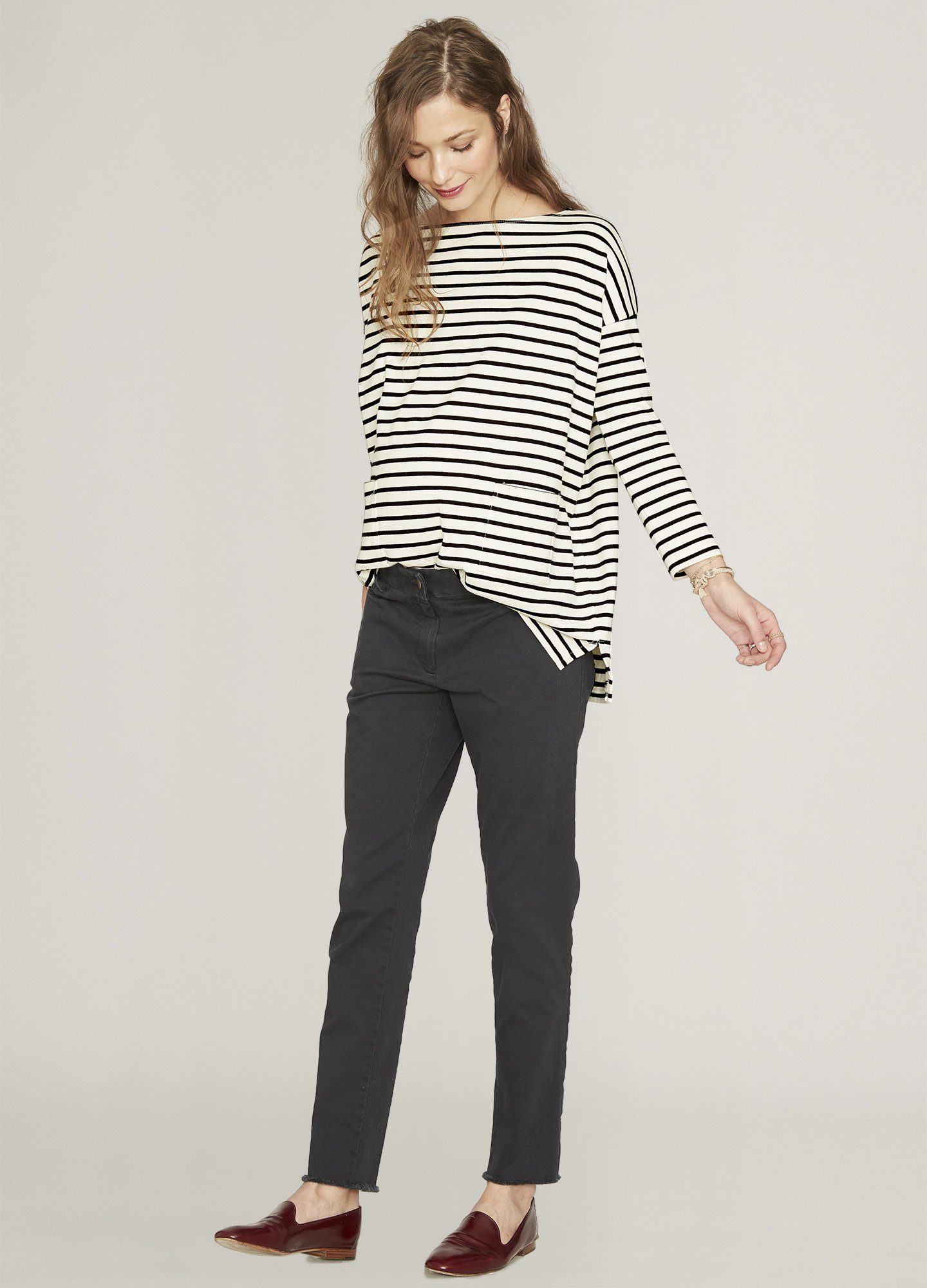 Bateau Top Women's Boat Neck Blouse - Elegant & Comfortable for Work, Casual Outfits & Summer Wear