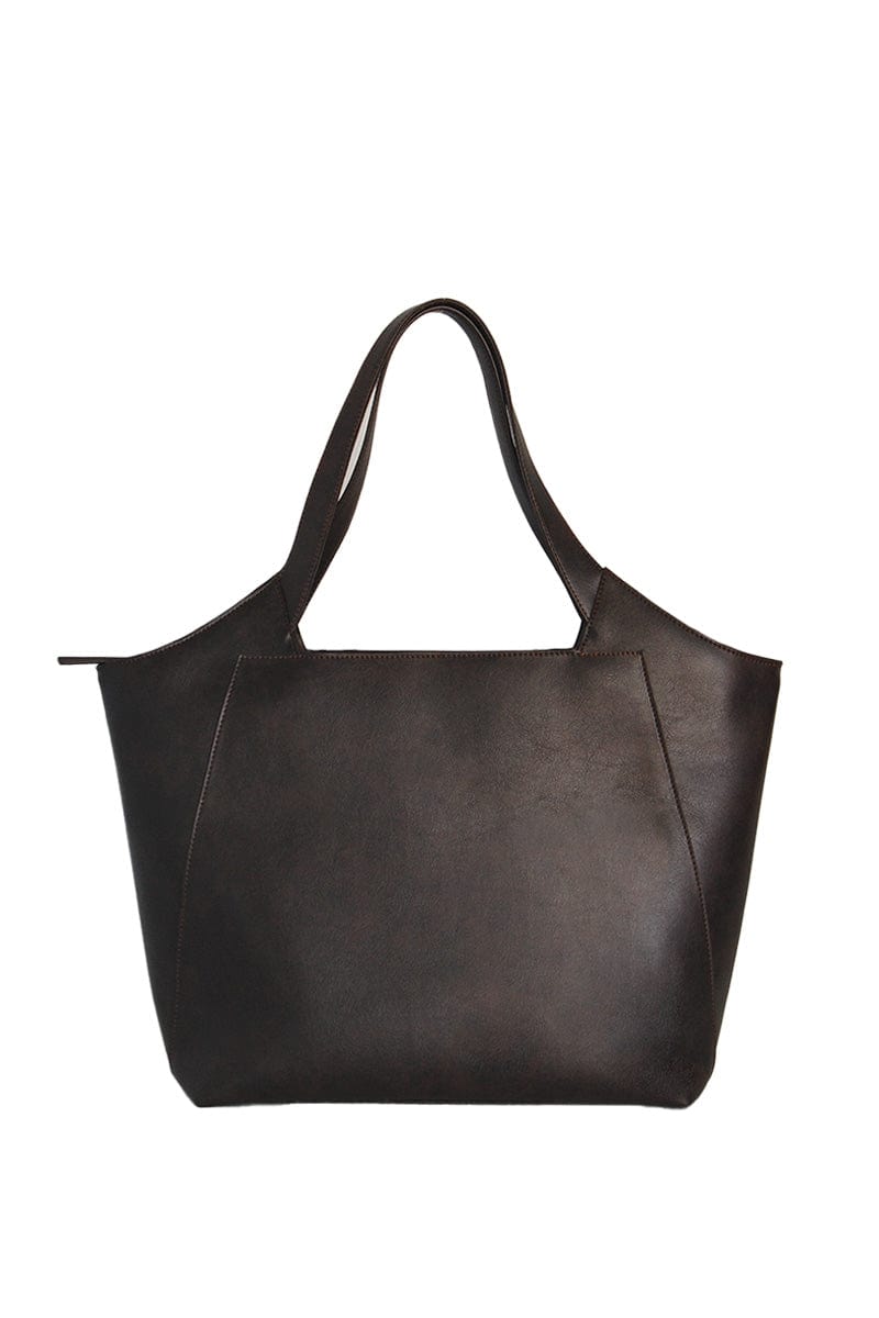 Premium Vegan Leather Business Tote Bag for Women - Professional Chocolate Brown Work Bag - Ideal for Office, Meetings & Business Travel