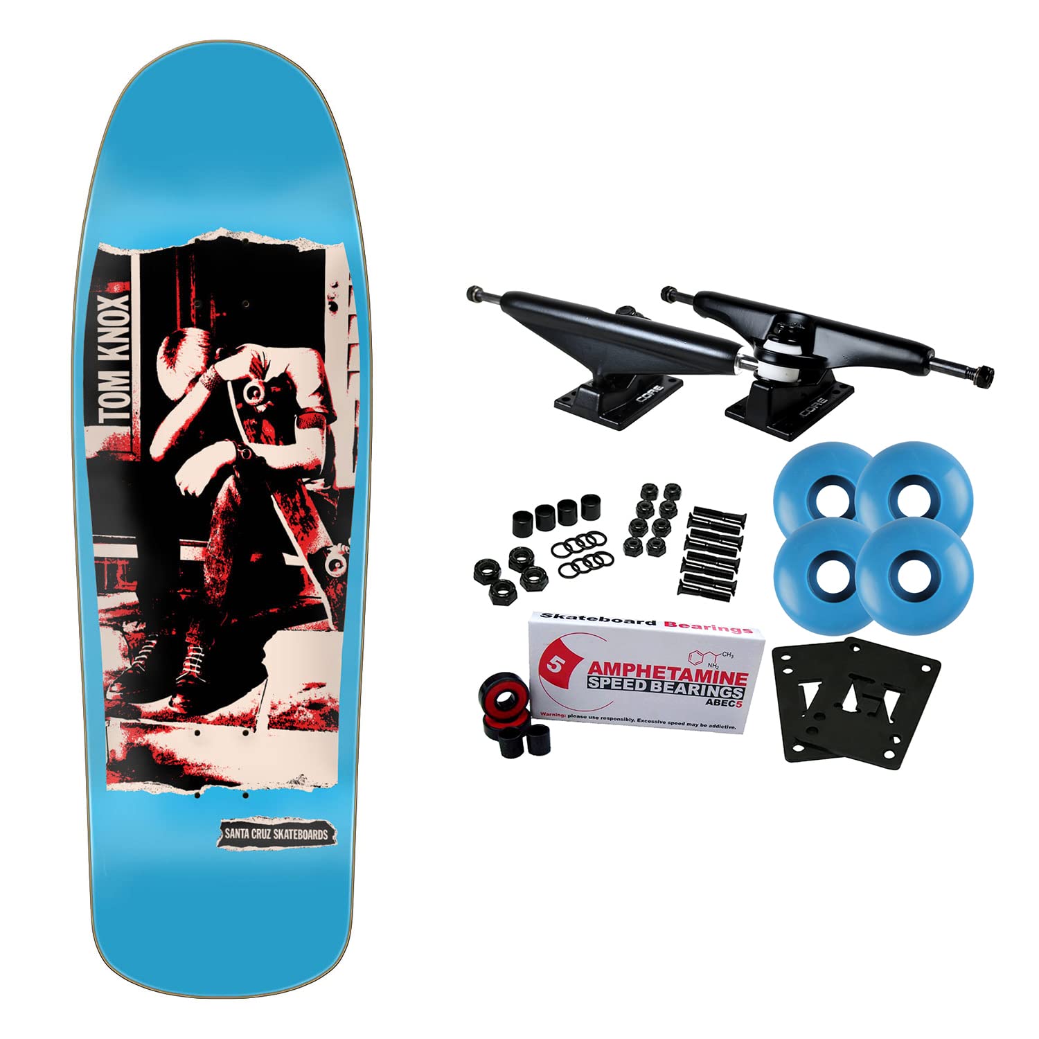 Santa Cruz Skateboard Complete Knox Punk Re-Issue Blue 9.89