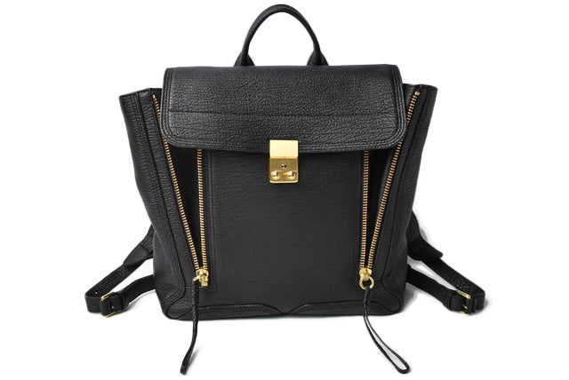 3.1 Phillip Lim Pashli Genuine Leather Backpack for Women - Stylish Black Designer Bag for Work, Travel & Everyday Use