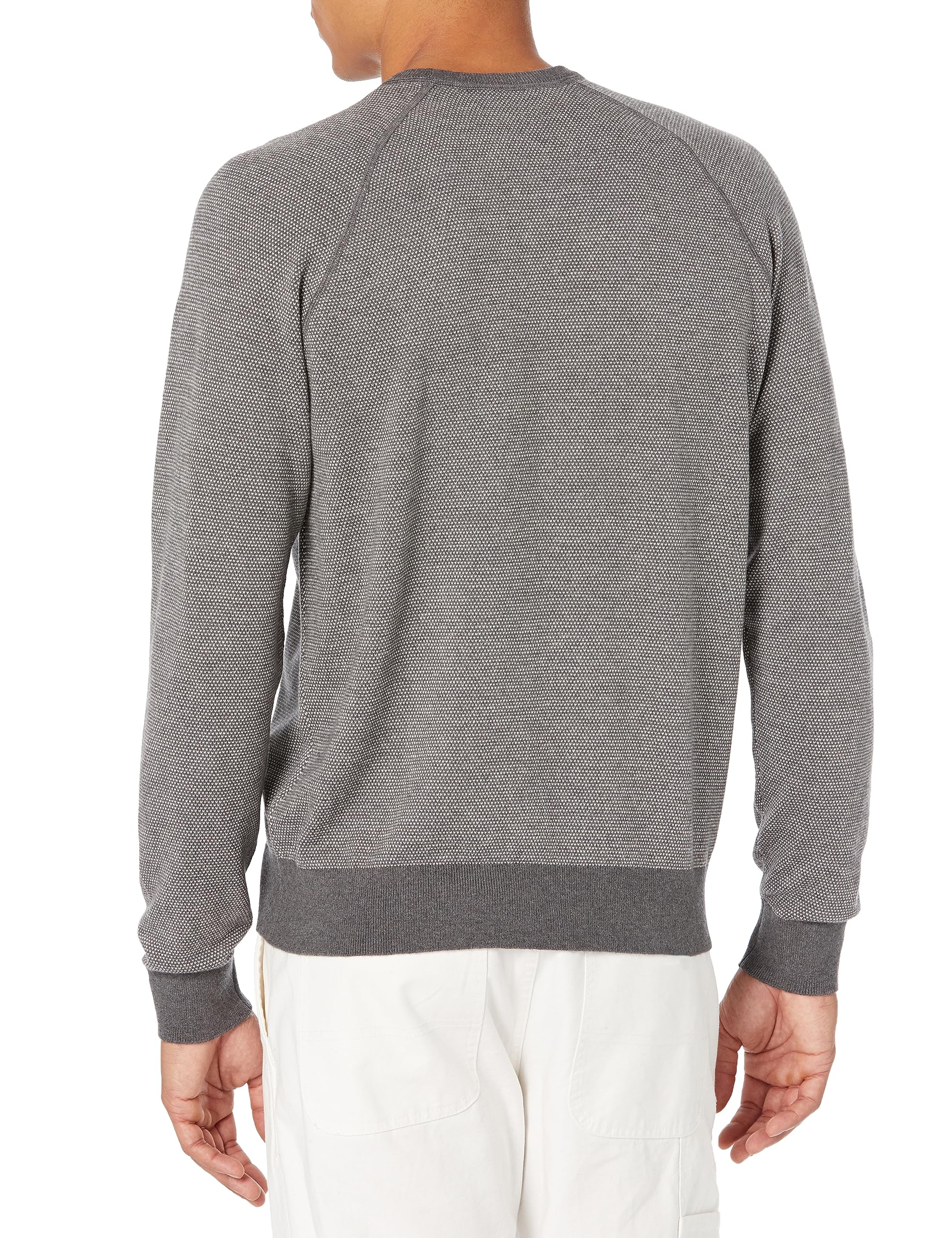 Vince Men's Birdseye Raglan Crew Neck Sweater - Soft Knit Pullover for Casual Wear & Layering | Office, Date Night, Fall & Winter Outfits