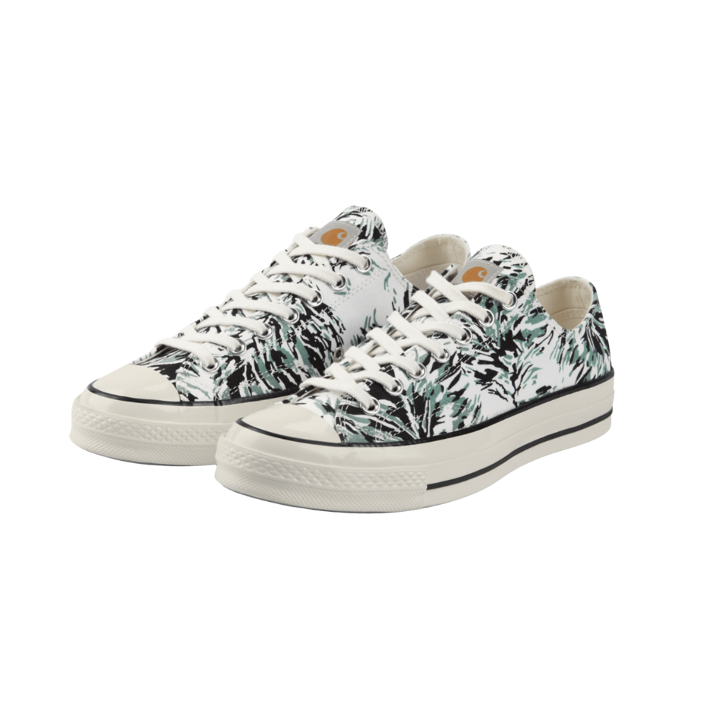 Converse Chuck Taylor All Star 70 Ox Carhartt WIP Sneakers - White, Granite Green & Black Vintage High Top Shoes for Men & Women | Streetwear, Casual Wear & Urban Fashion