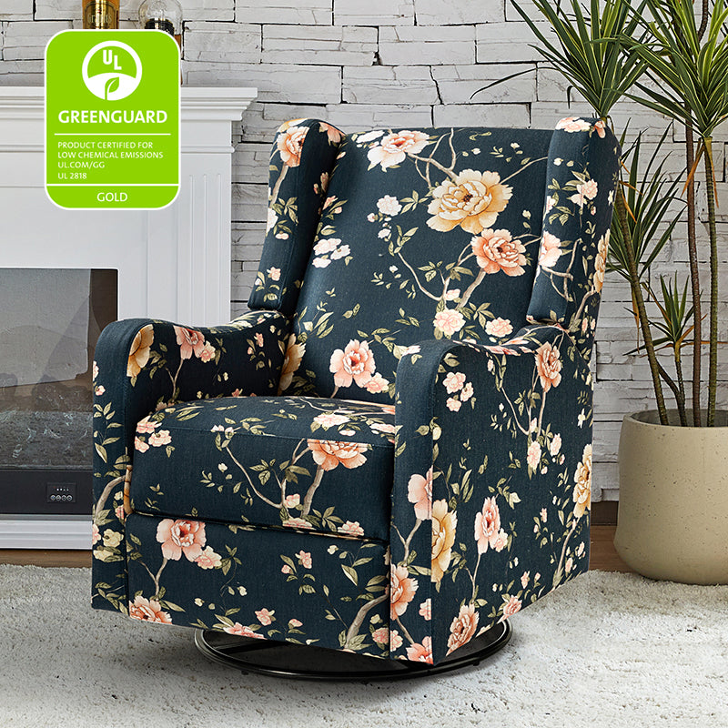 Damian Manual Swivel Glider Recliner Chair - Comfortable Living Room Furniture for Relaxing, Reading & Nursing