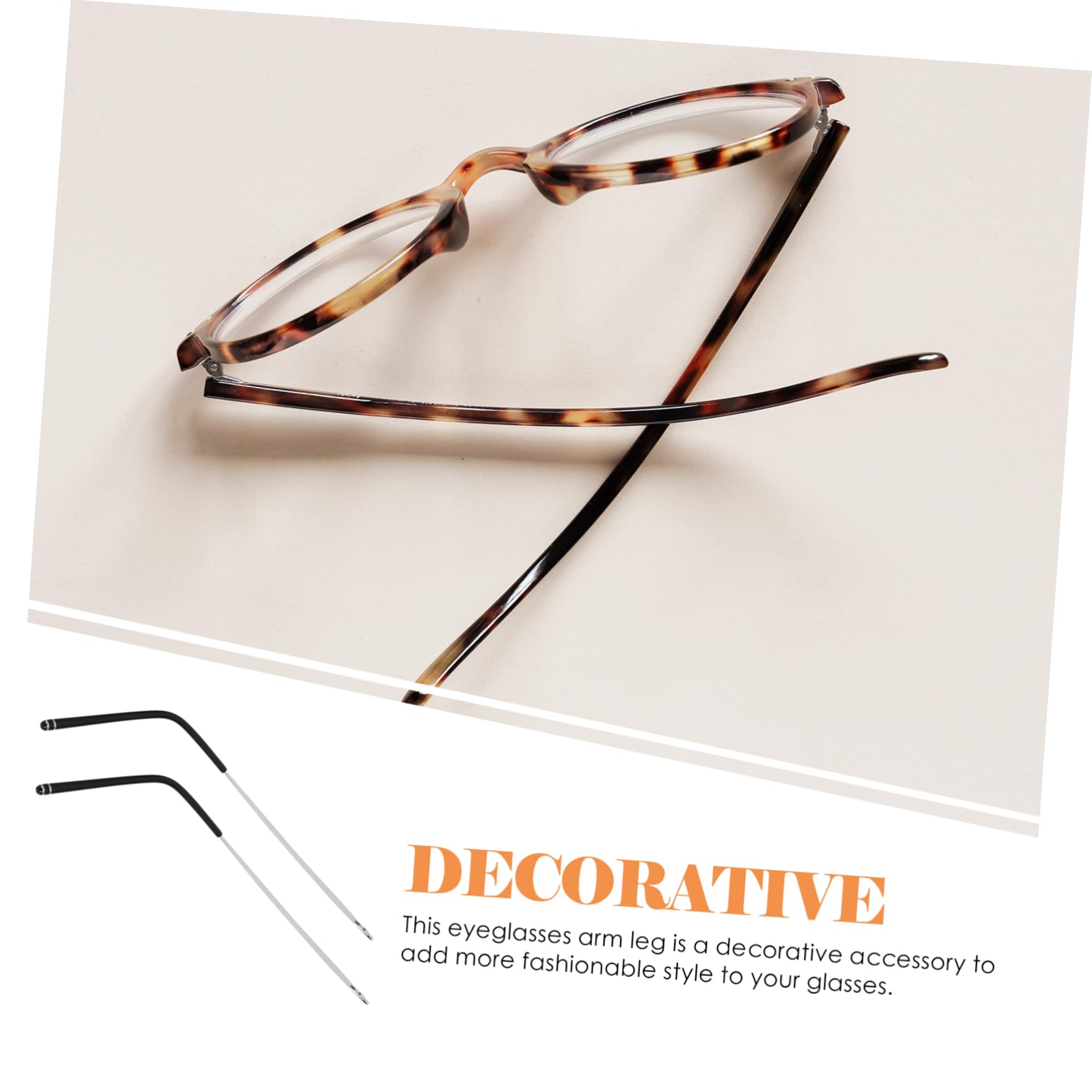 BUTIFULSIC 1 Pair Replacement Glasses Temple Arms - Metal Frame Repair Parts for Eyeglasses | DIY Glasses Fix Kit for Broken Frames, Comfortable Fit for Reading & Computer Glasses