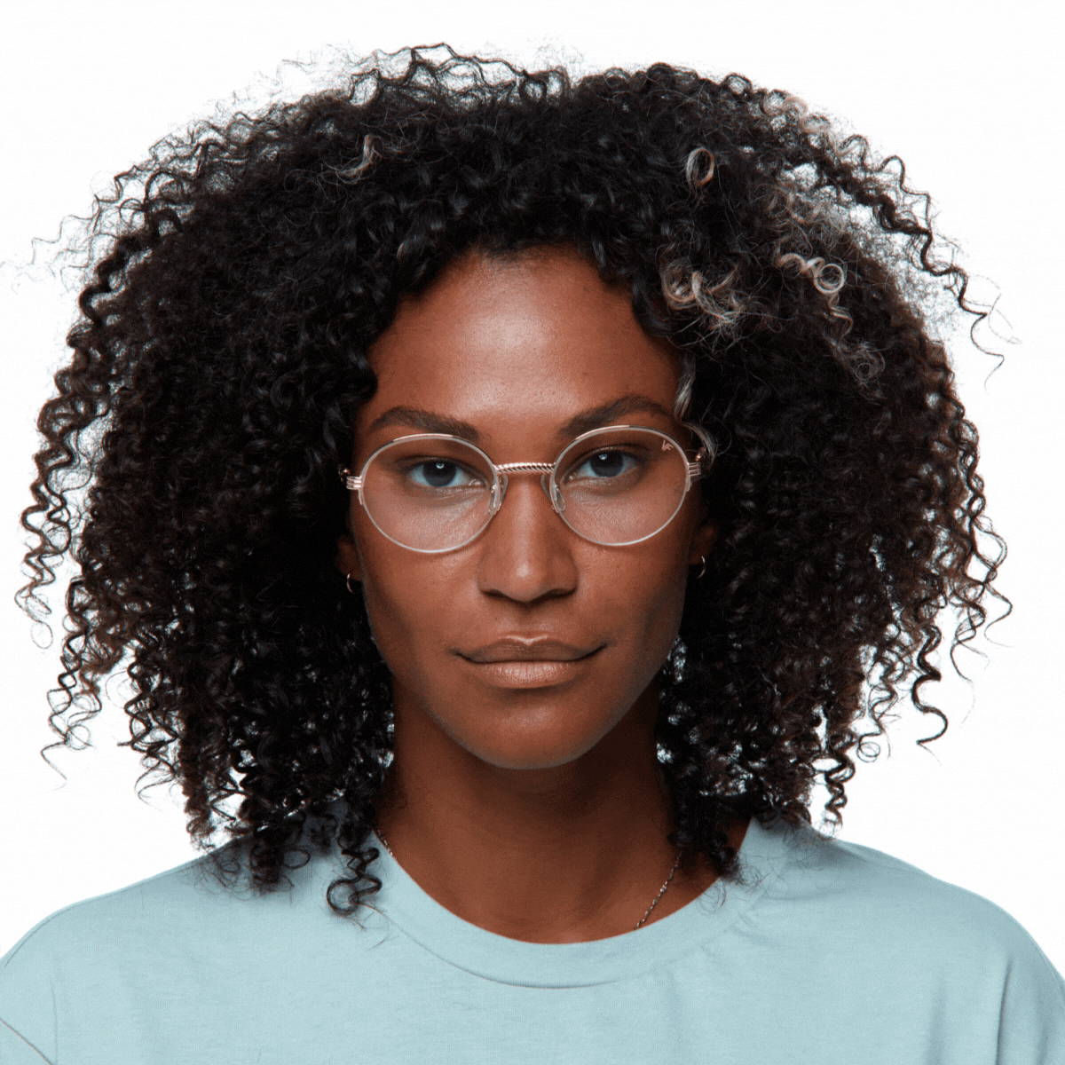 18KT Rose Gold Half Rim Glasses Frame 508 - Elegant & Lightweight Eyewear for Women & Men, Perfect for Reading, Work, and Fashion Accessories
