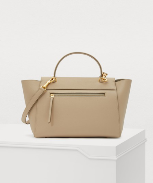 Celine Mini Belt Bag in Grained Calfskin - Light Taupe Crossbody Bag for Women | Perfect for Everyday Use, Travel & Casual Outings