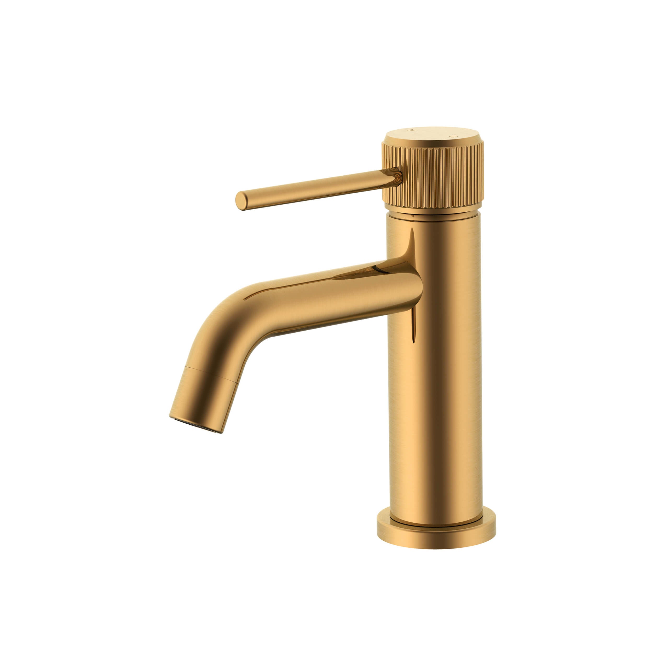 ADP Soul Groove Basin Mixer in Brushed Brass - Modern Bathroom Faucet for Sink, Vanity, and Powder Room Decor