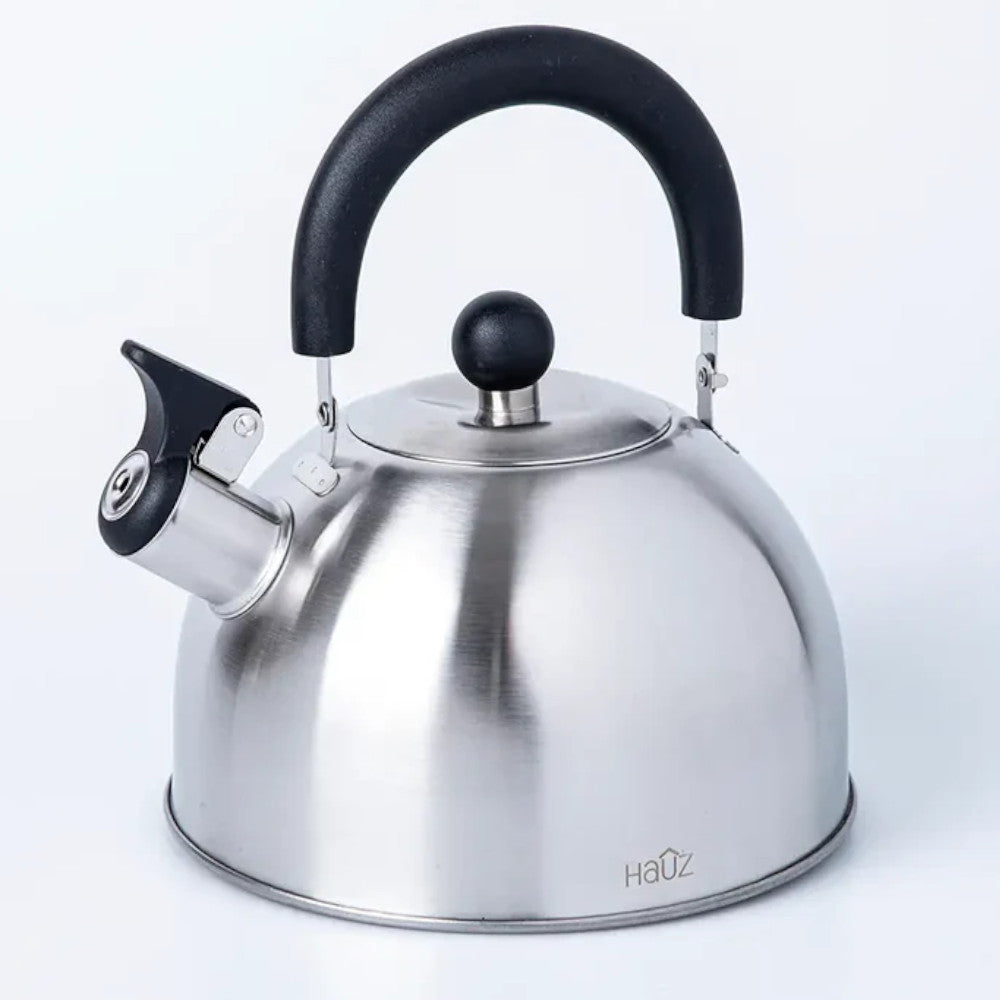 HAUZ AKL1695 2L Stainless Steel Whistling Tea Kettle - Stovetop Whistling Kettle for Gas & Electric Stoves - Perfect for Boiling Water, Making Tea & Coffee in Kitchen, Camping or Office Use