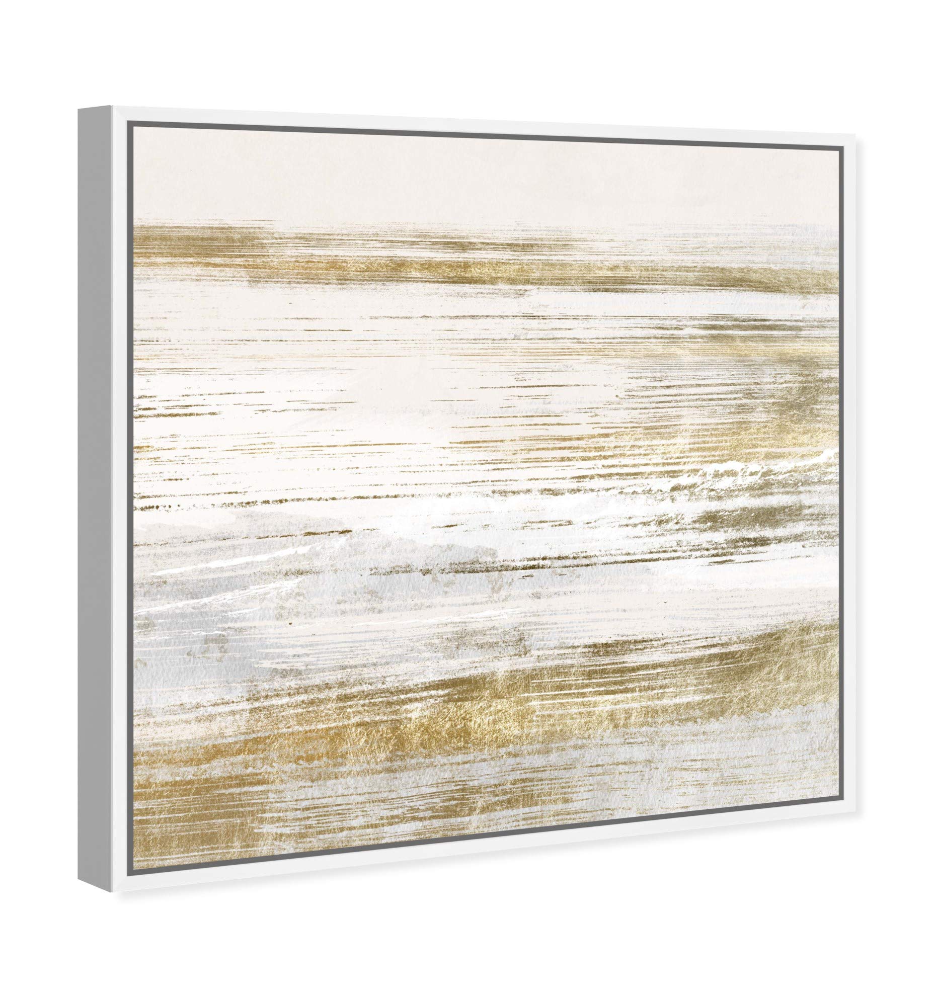 Blush Romance Gold Abstract Wall Art Canvas Print - 24x24 Inch White Framed Home Decor by Oliver Gal Artist Co. | Perfect for Living Room, Bedroom & Office Decoration