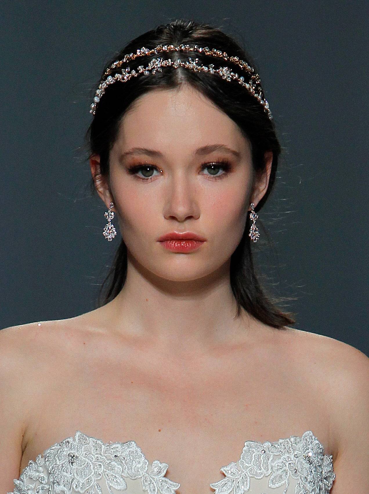 ABIGAIL Silver Freshwater Pearl Bridal Crystal Headband - Elegant Wedding Hair Accessory for Brides, Bridesmaids & Special Occasions
