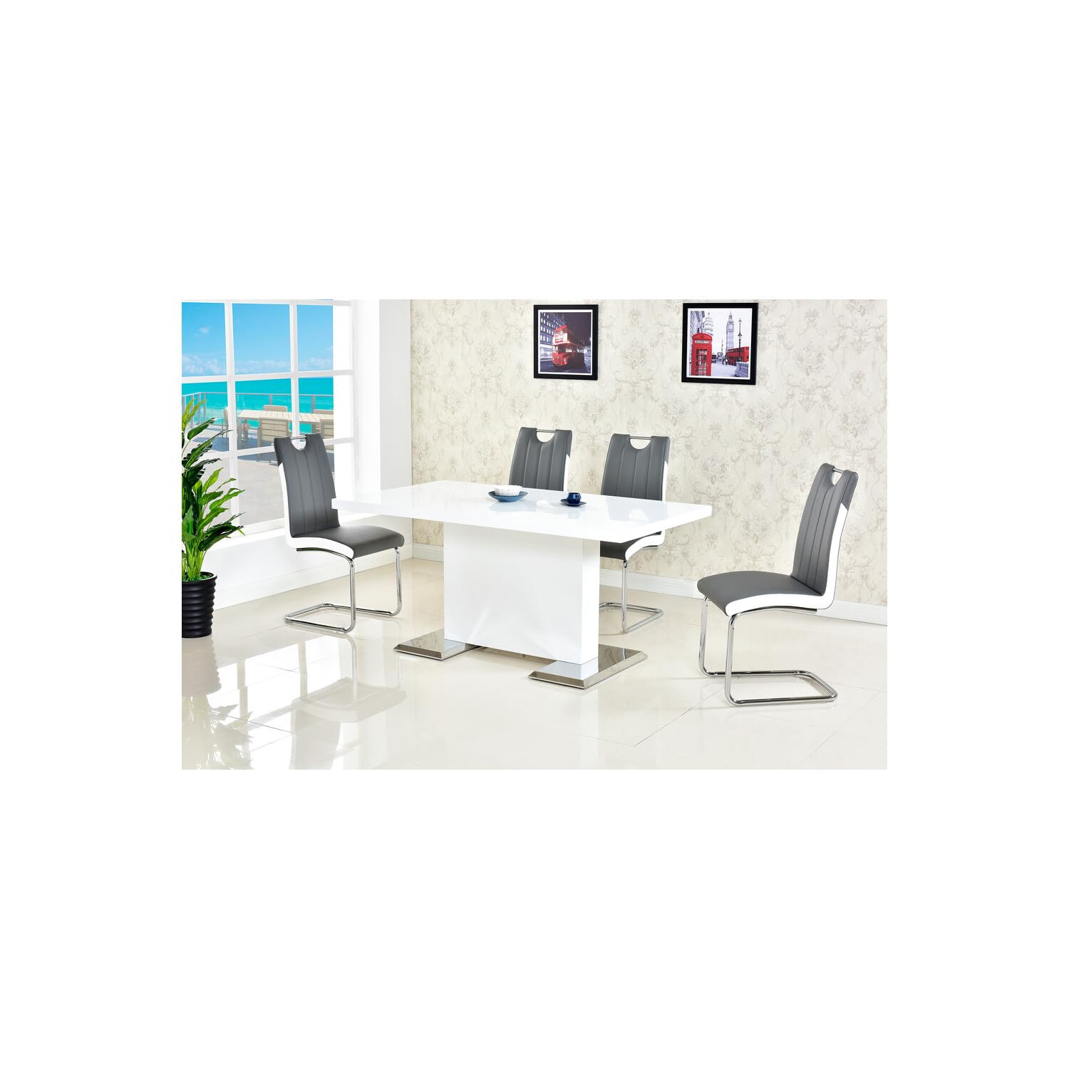 Best Master Furniture Brandon Modern Side Chairs Set of 2 - Grey Accent Dining Chairs for Kitchen, Dining Room & Office | Comfortable Contemporary Seating