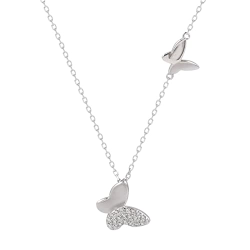925 Sterling Silver Butterfly Necklace for Women - Elegant Gift for Daily Wear