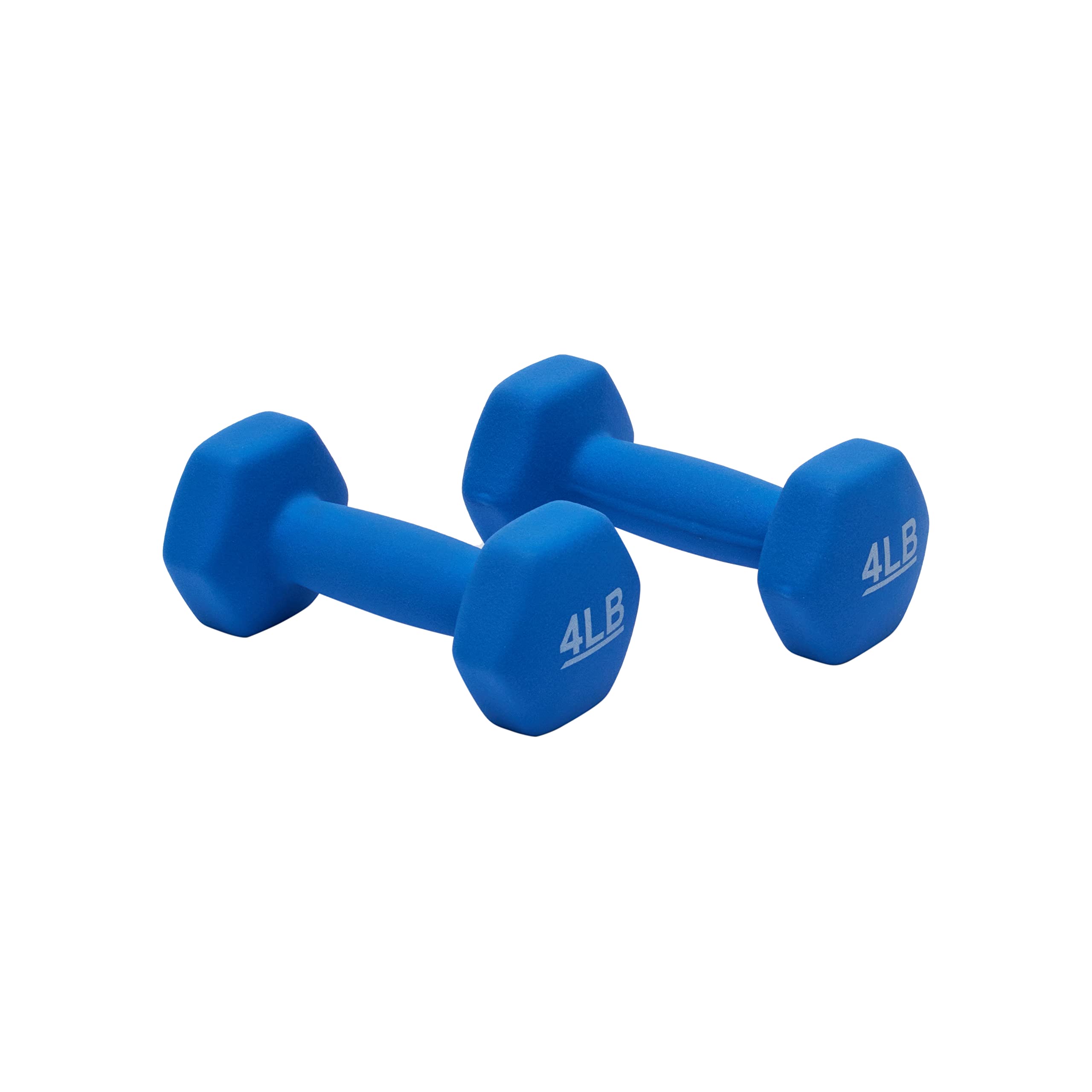 Amazon Basics Neoprene Dumbbell Hand Weights - 2/3/5/8/10/12 lbs Set for Home Gym, Strength Training & Fitness Workouts | Non-Slip Grip, Comfortable for Women & Men | Perfect for Yoga, HIIT, Pilates & Weight Lifting