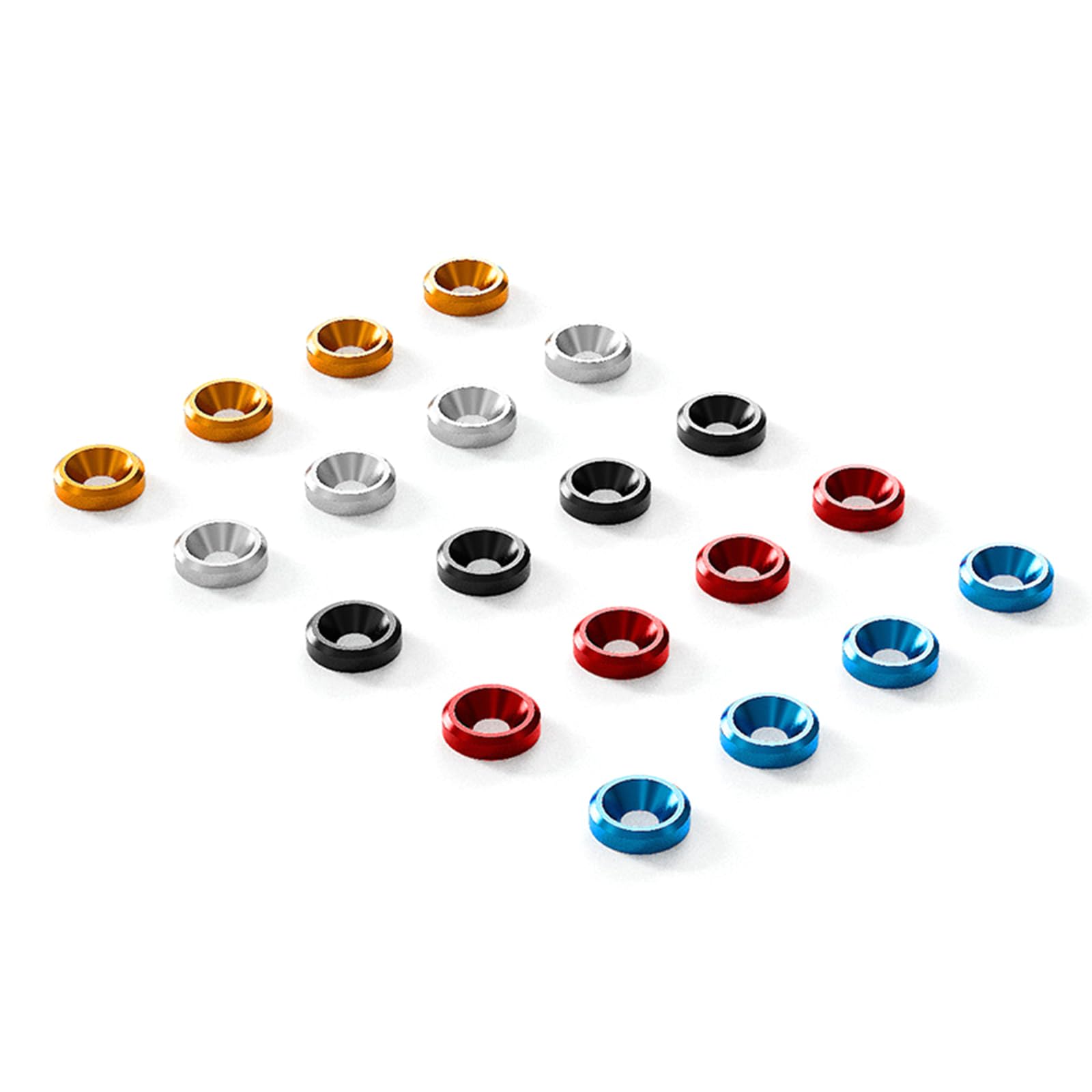 UKBZXCMWS Red Gasket CPU Fan Screws - 4 Pack Anodized Aluminum Computer Fan Mounting Screws with Easy Installation | Perfect for PC Builds, Cooling System Upgrades & DIY Computer Maintenance