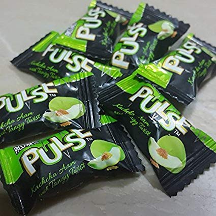 Nexxa Pulse Kacchaa Aam Flavor Candy - 100 Pieces Pack | Sweet & Tangy Mango Flavored Hard Candy | Perfect for Parties, Office Snacks & Travel Treats