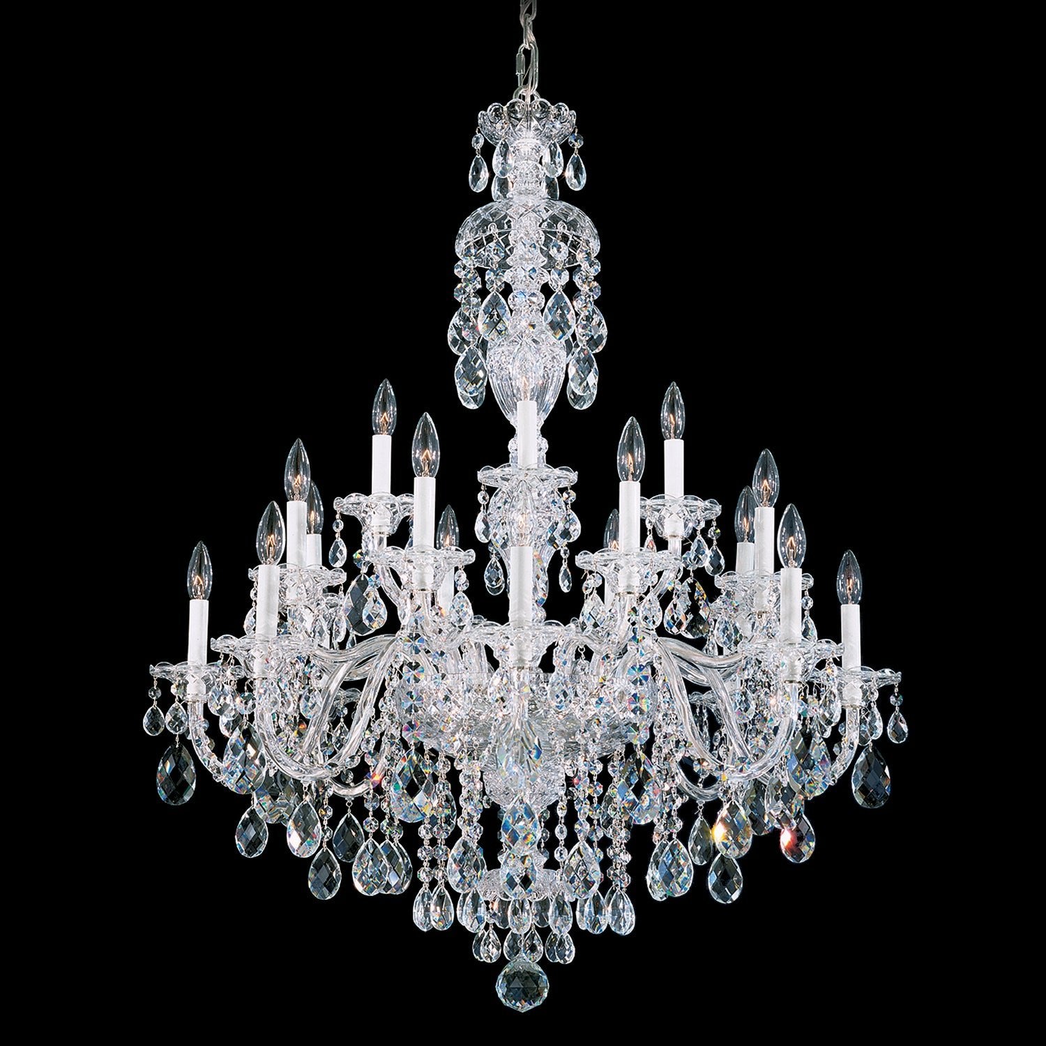 20-Light Crystal Chandelier for Dining Room - Modern Luxury Ceiling Light Fixture for Home Decor, Living Room & Bedroom Lighting | Perfect for Weddings, Restaurants and Interior Design