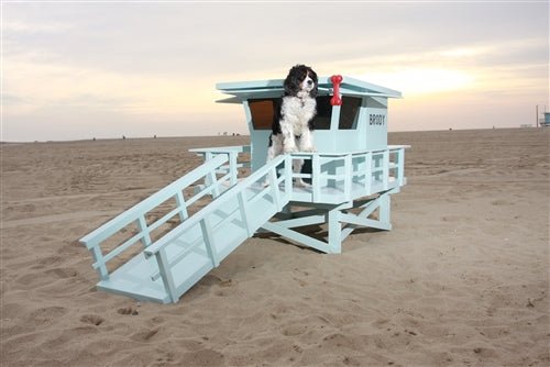 Custom Exclusive Lifeguard Stand Dog House - Unique Outdoor Pet Shelter for Beach & Poolside Use