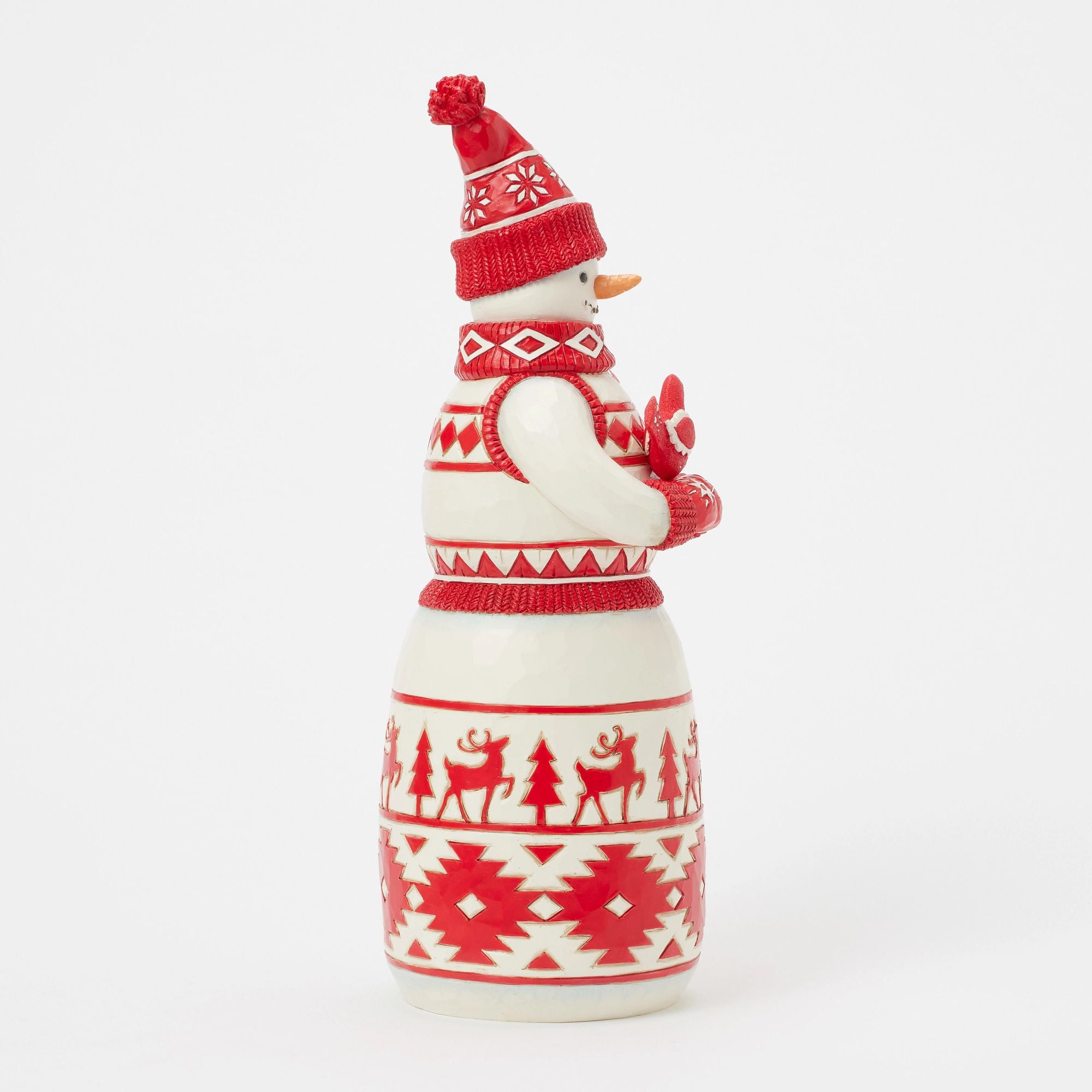 Nordic Noel Snowman with Cardigan - Christmas Decor, Holiday Home Decoration for Living Room, Mantel, and Festive Parties