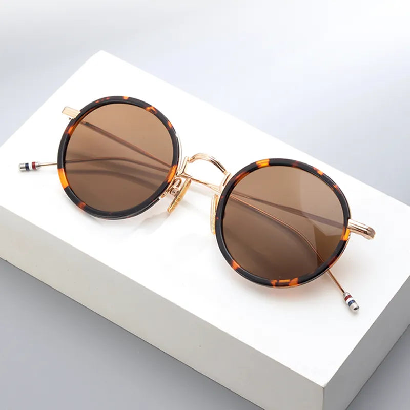 Black Polarized Sunglasses for Men - Full Rim Alloy Round Frame X906 - Perfect for Driving, Fishing & Outdoor Activities