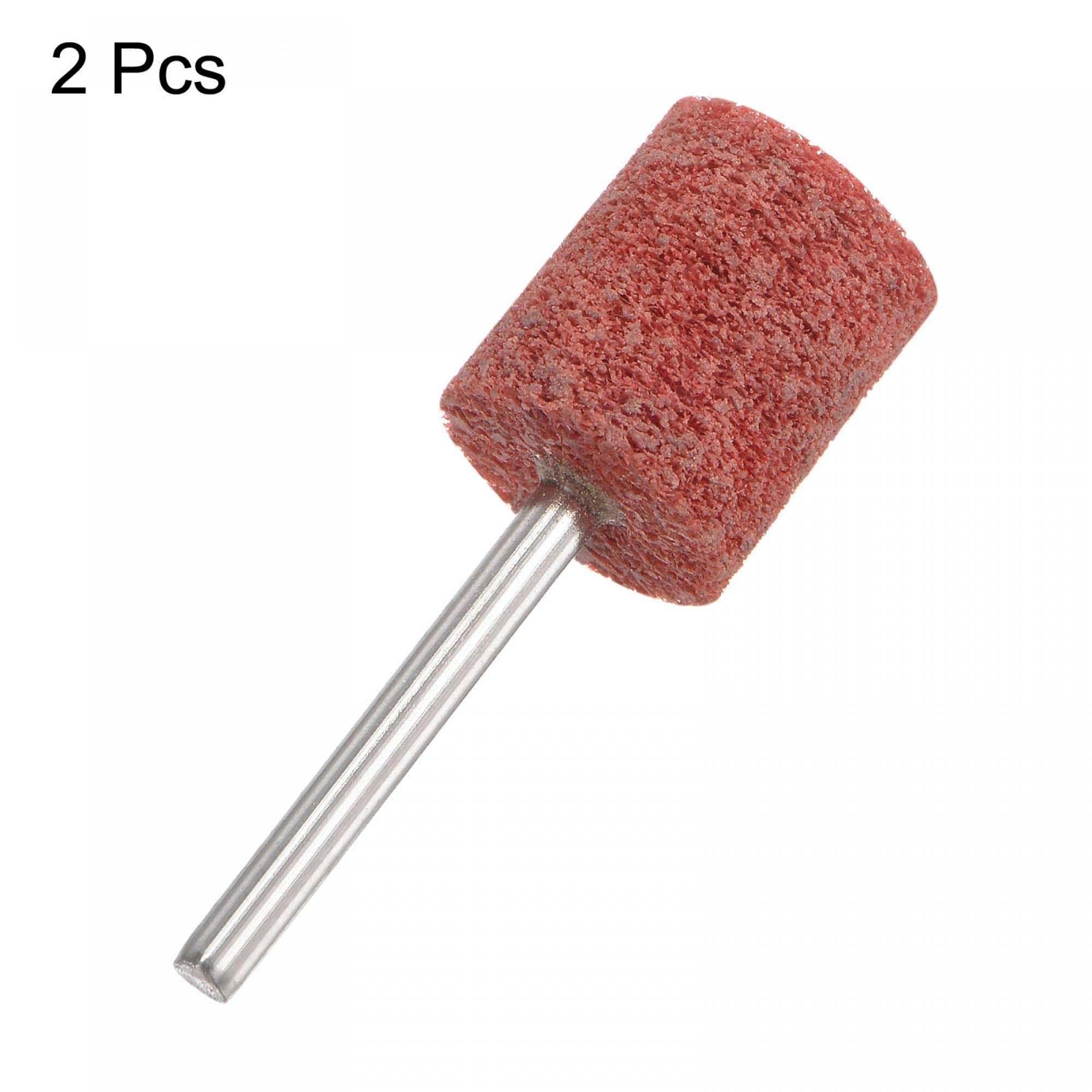 uxcell 2 Pcs Nylon Fiber Mounted Point Grinding Head - 400 Grits 14mm Dia Cylindrical Polishing Wheels for Rotary Tools - Perfect for Metal, Wood & Jewelry Polishing & Finishing Work