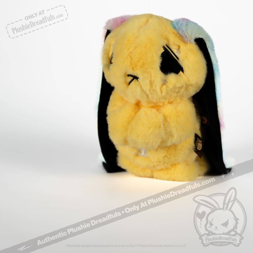 Plushie Dreadfuls Anxiety Rabbit Stuffed Animal - Yellow Limited Edition Soft Plush Toy for Stress Relief & Comfort | Perfect for Anxiety Support, Therapy, and Cuddling